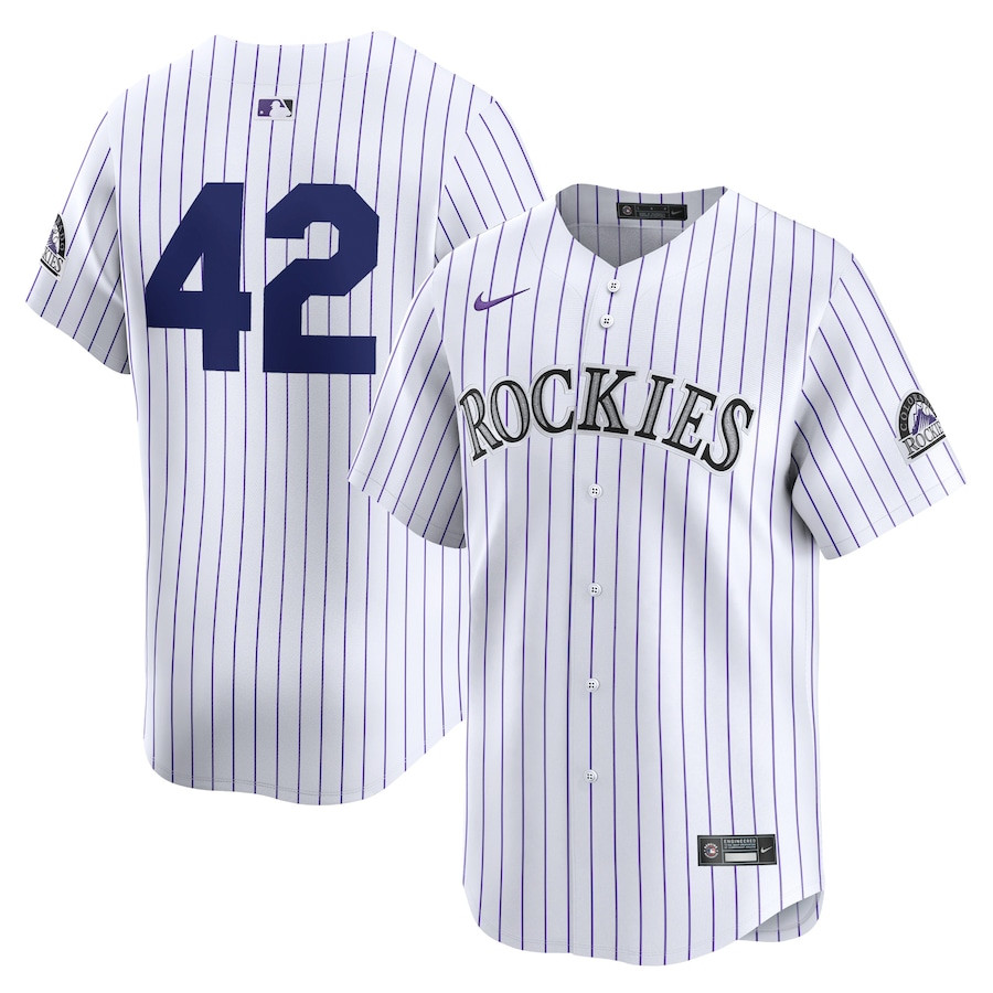 Colorado Rockies 2024 Jackie Robinson Day Home Men Limited Baseball Jersey - White
