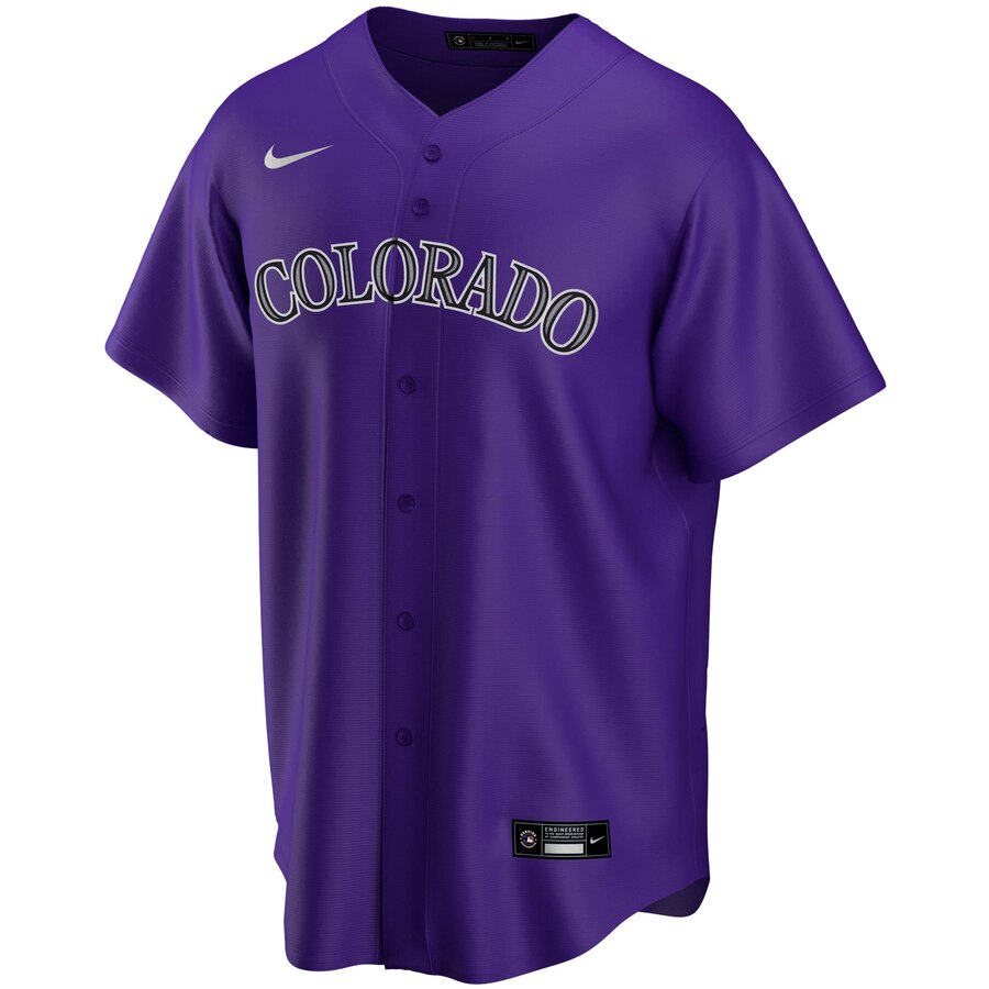Alternative view of Colorado Rockies Alternate 2020 Replica Team Baseball Jersey ÃƒÂ¢Ã¢â€šÂ¬Ã¢â‚¬Å“ Purple