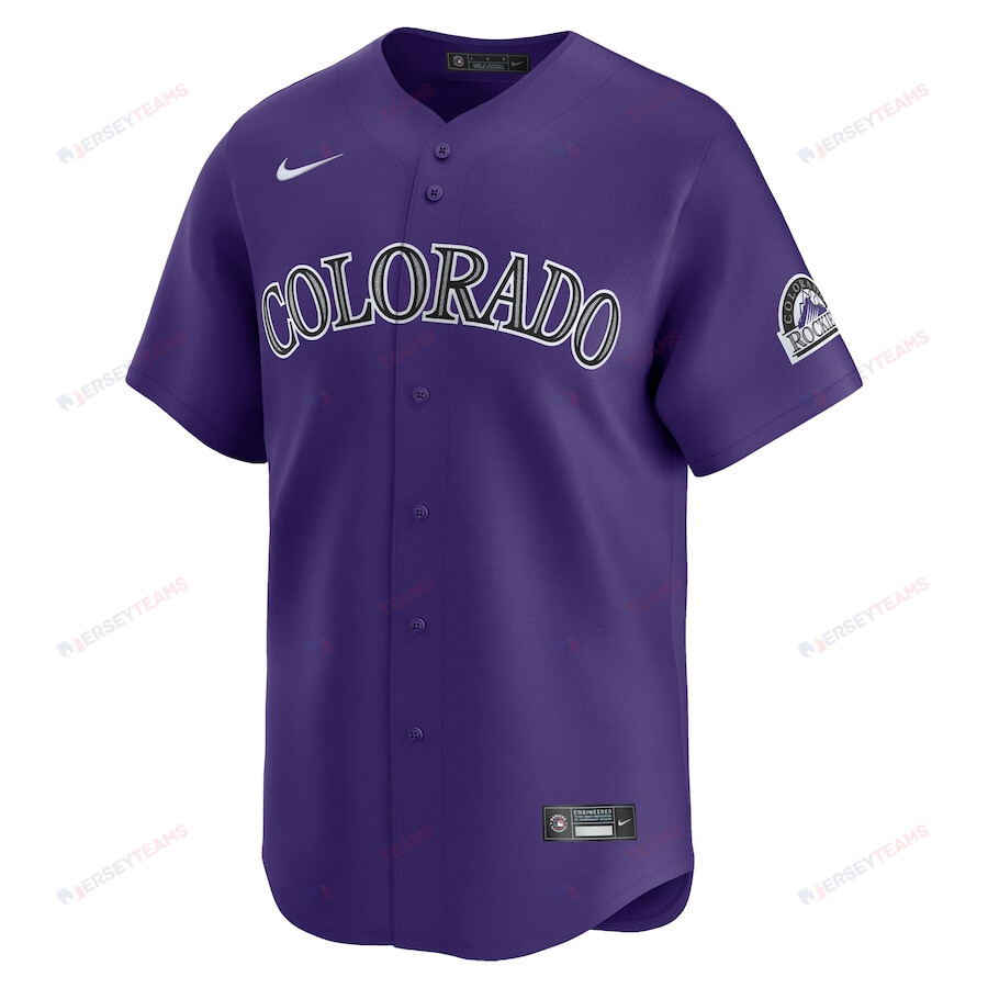 Alternative view of Colorado Rockies Alternate Limited Men Baseball Jersey - Purple