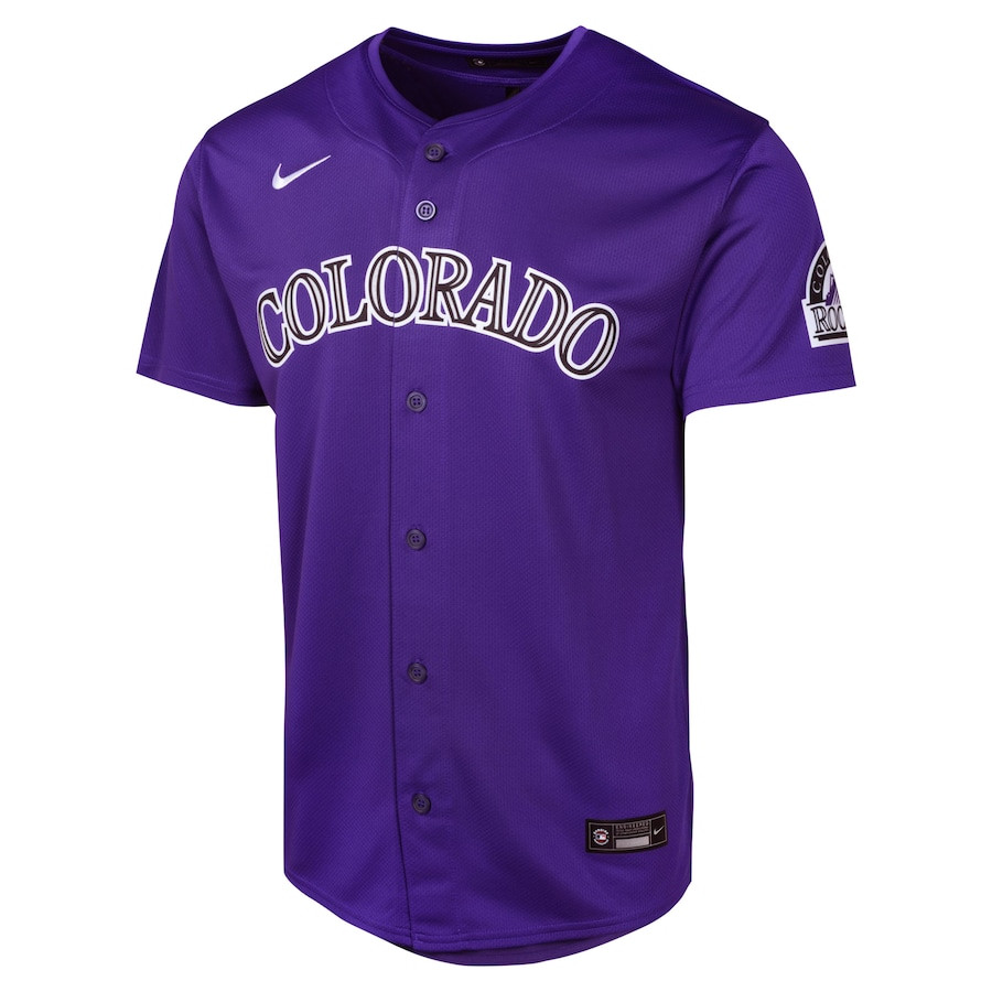 Alternative view of Colorado Rockies Alternate Limited YOUTH Baseball Jersey - Purple