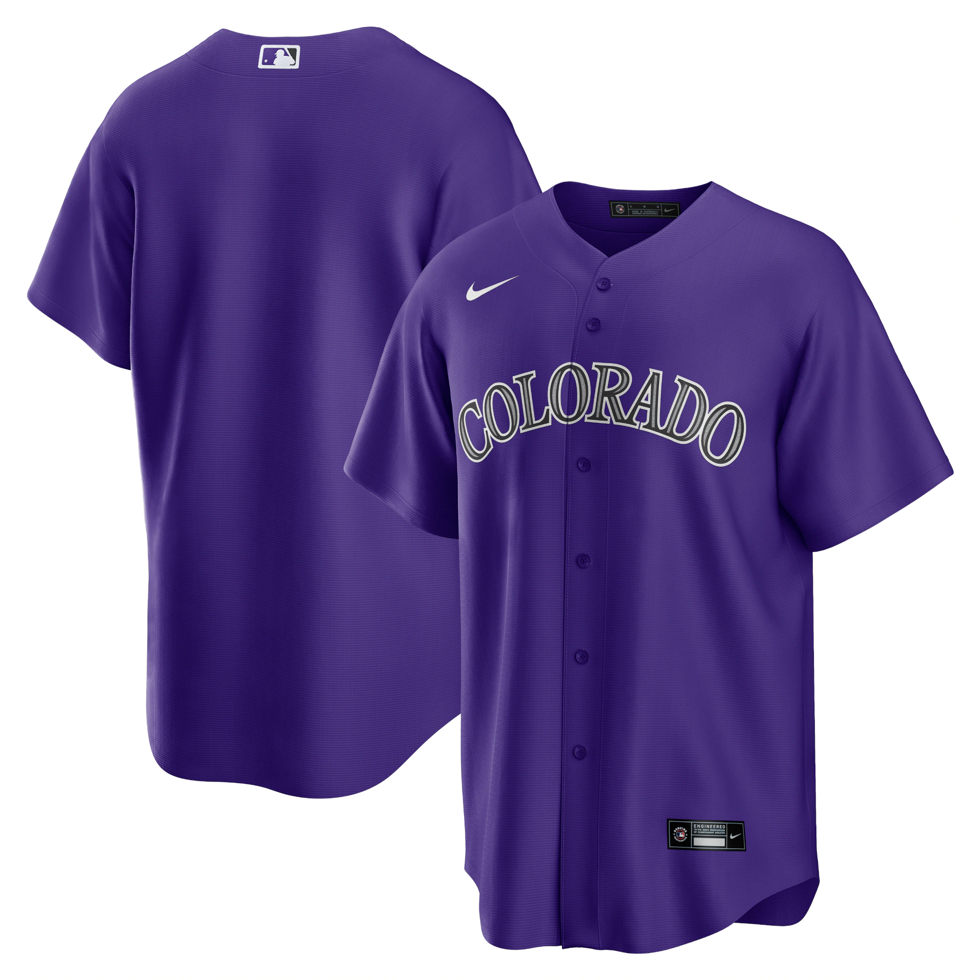Colorado Rockies Alternate Replica Team Baseball Jersey – Purple