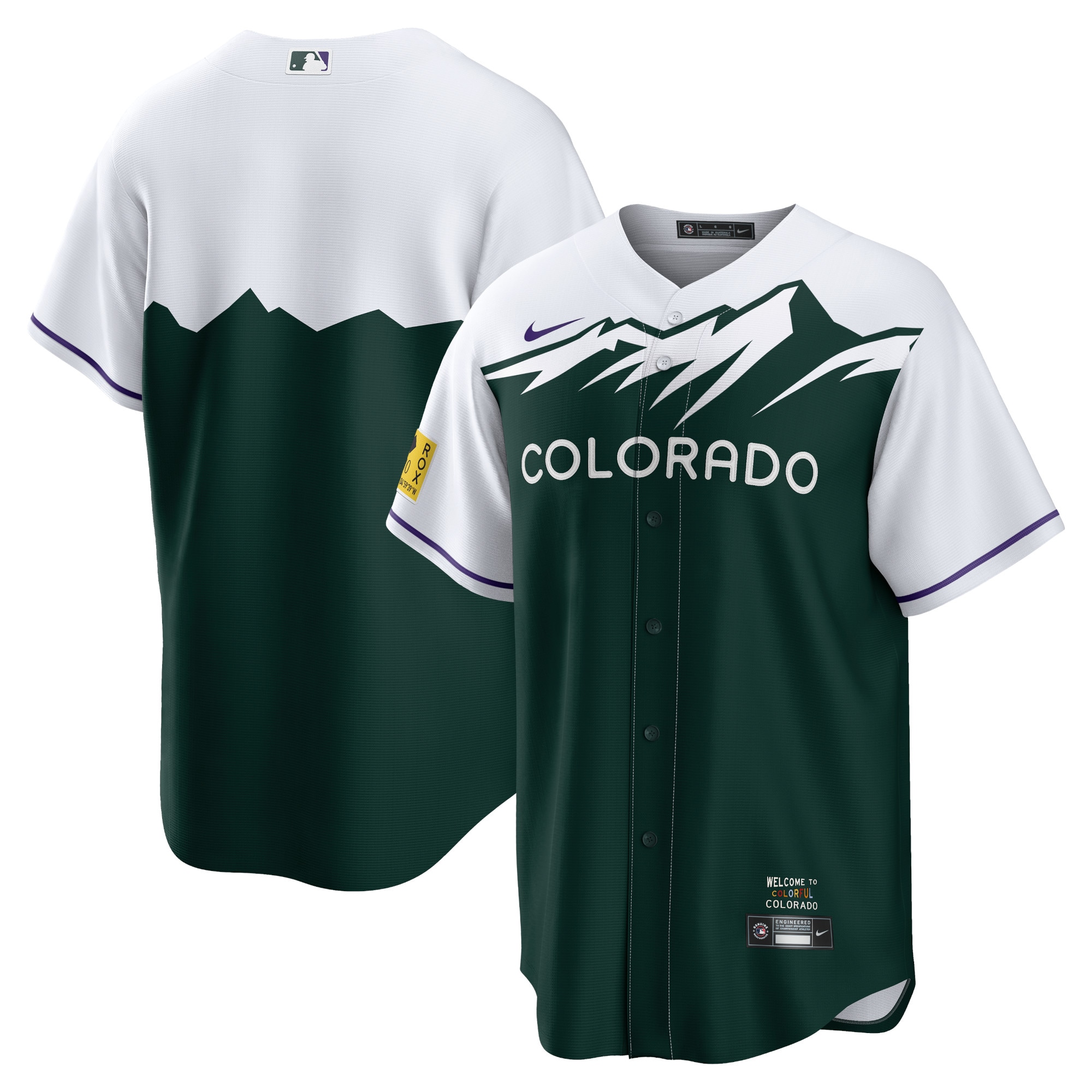 Colorado Rockies City Connect Replica Team Baseball Jersey – Green