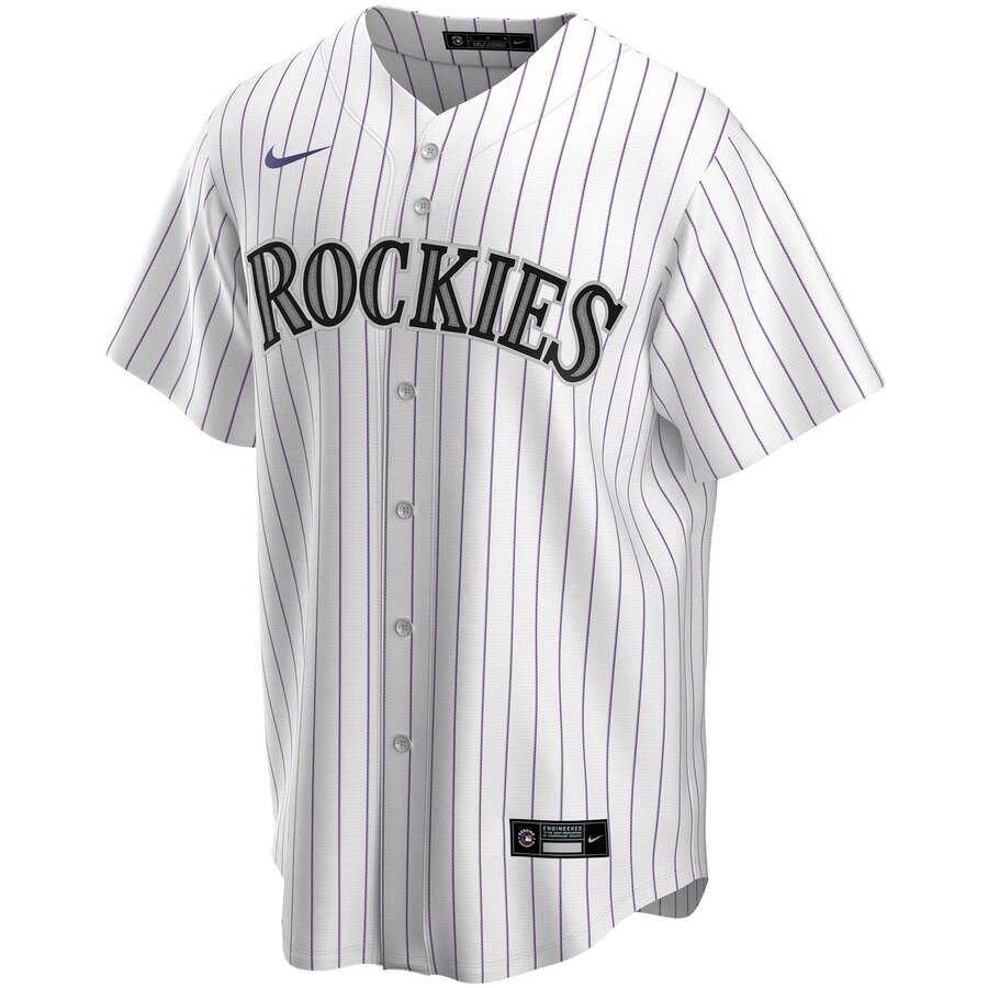 Alternative view of Colorado Rockies Home 2020 Replica Team Baseball Jersey ÃƒÂ¢Ã¢â€šÂ¬Ã¢â‚¬Å“ White