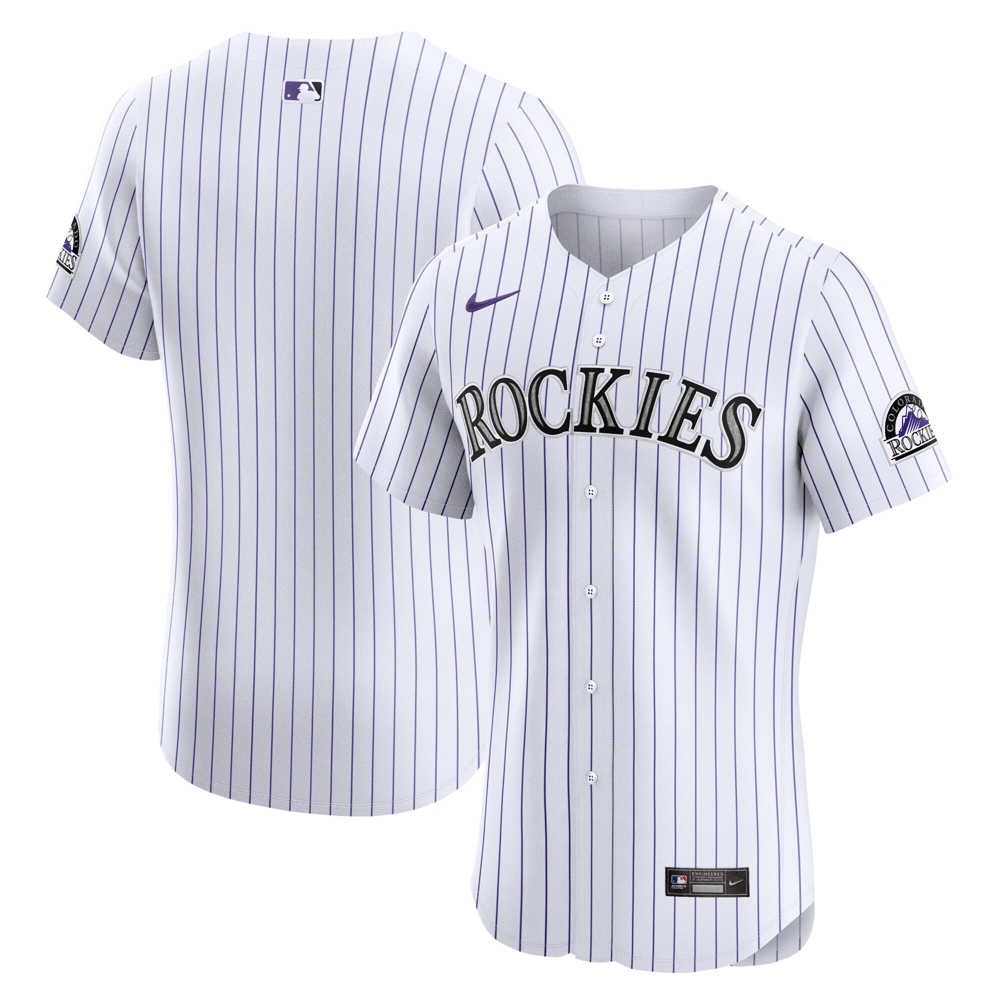 Colorado Rockies Home Elite Baseball Jersey - White