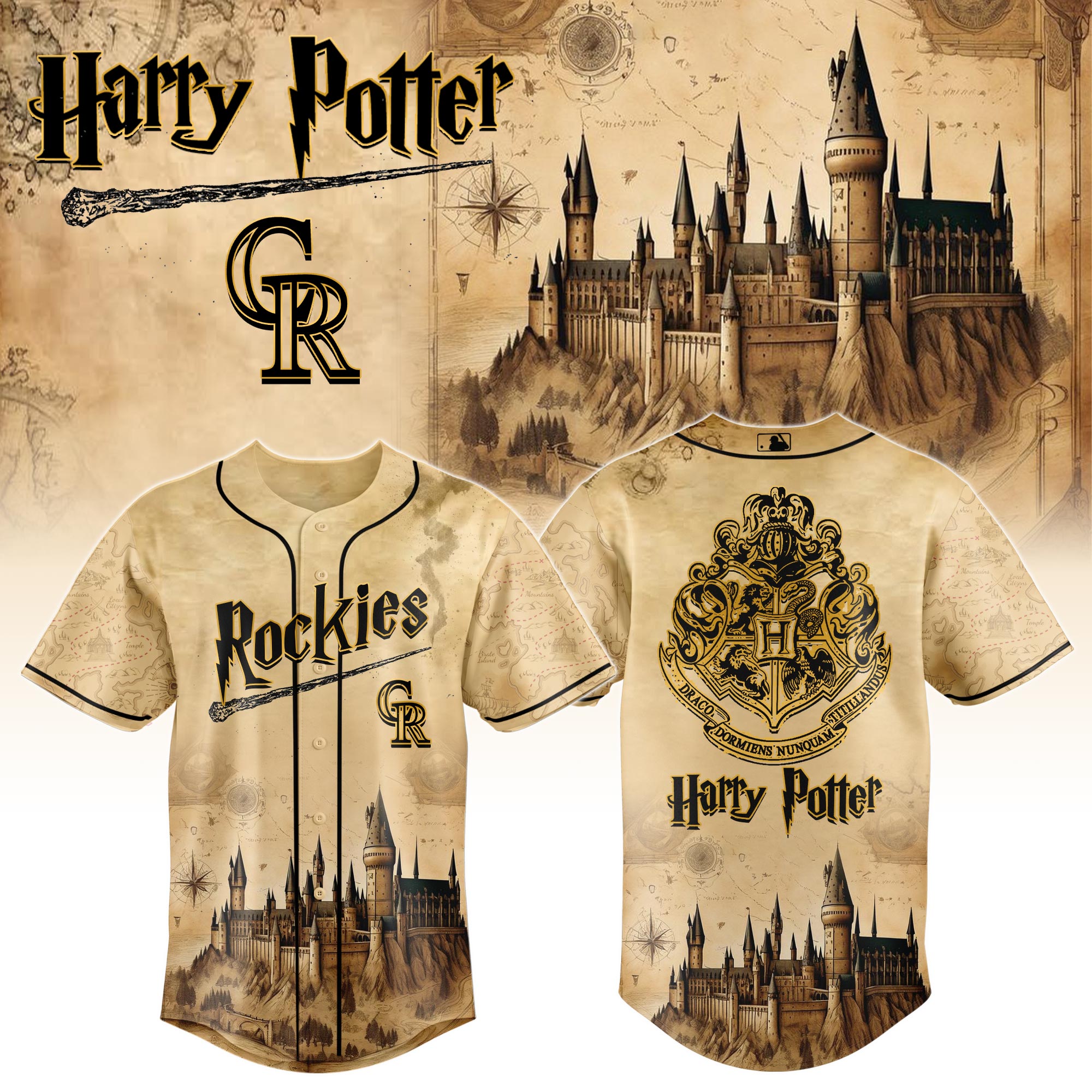 Colorado Rockies Mlb X Harry Potter Magic On The Mound Baseball Jersey