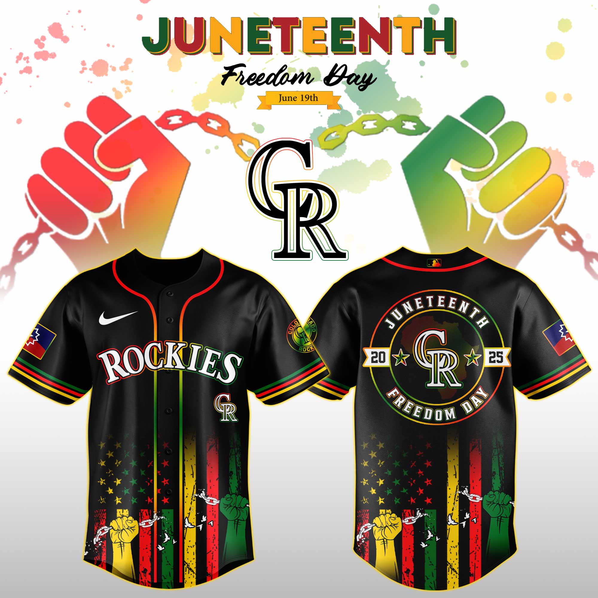 Colorado Rockies Mlb X Juneteenth Day Jersey Edition Jersey 2025