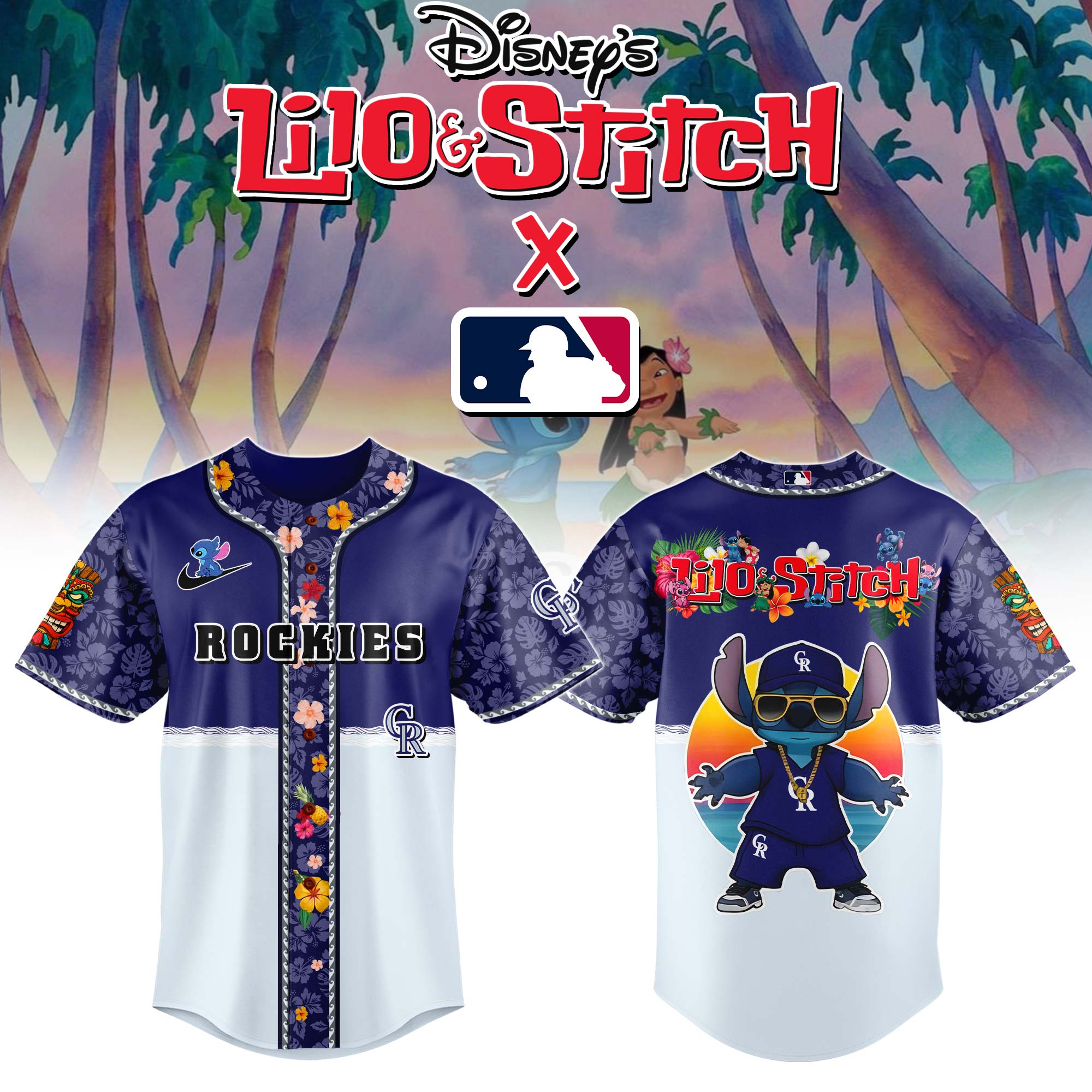 Colorado Rockies Mlb X Lilo & Stitch Jersey