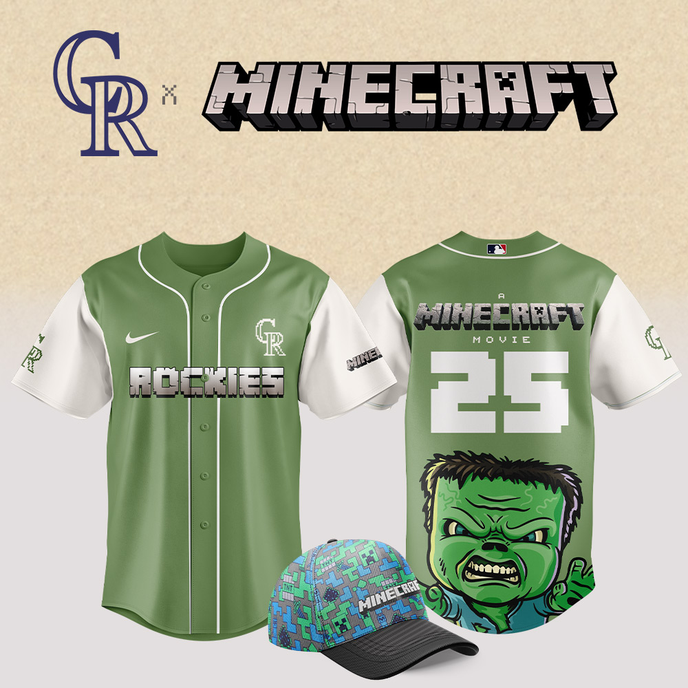 Colorado Rockies Mlb X Minecraft Movie Baseball Jersey