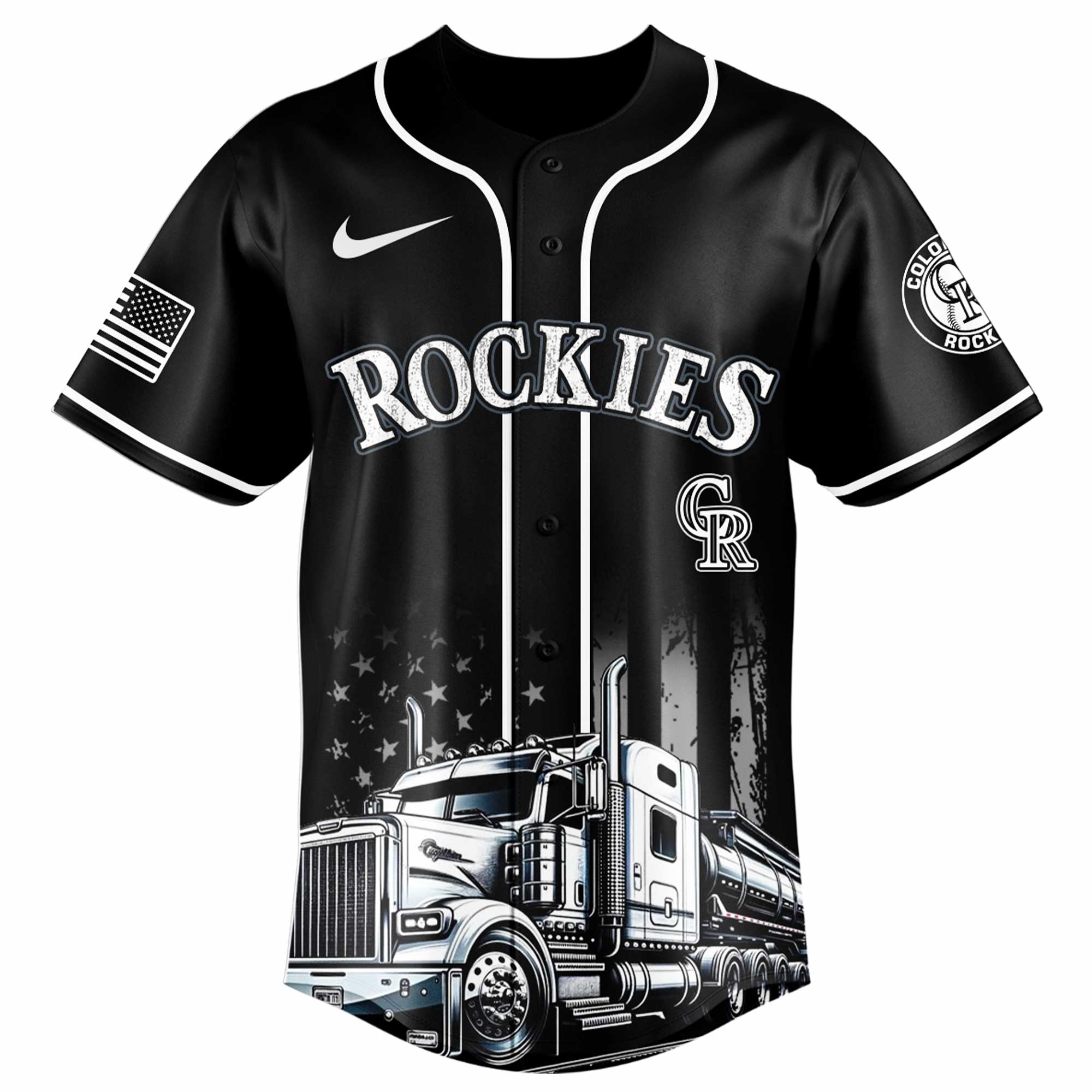 Alternative view of Colorado Rockies Mlb X Nation Truck Driver Appreciation Week Limited Edition Jersey 2025