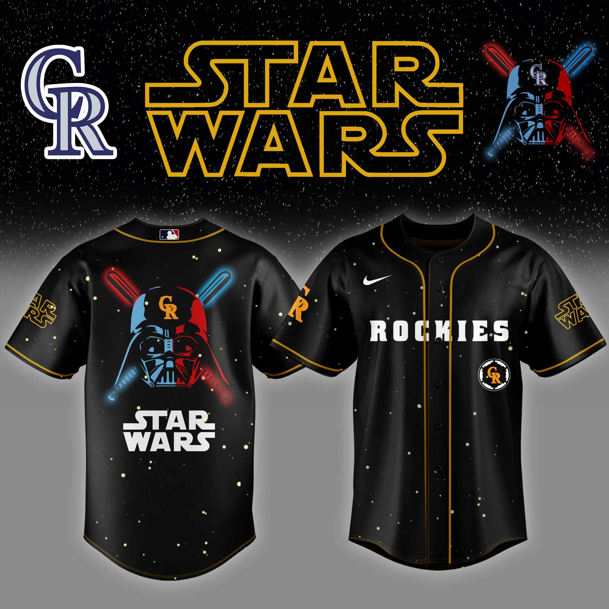 Colorado Rockies Mlb X Starwars Baseball Jersey