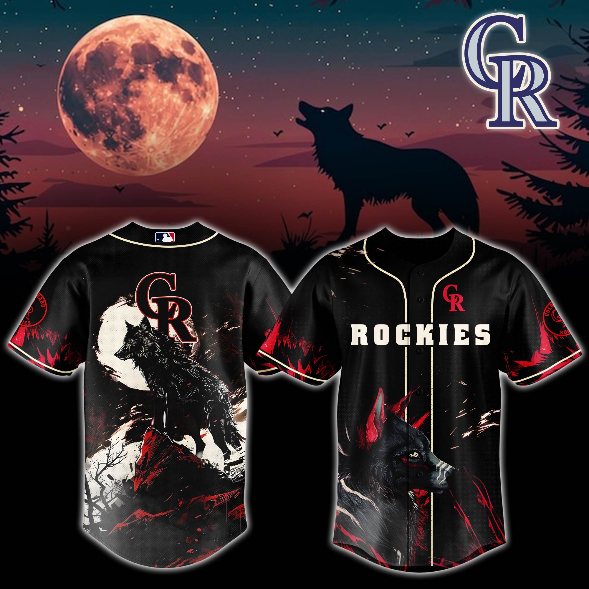 Colorado Rockies Mlb X Wolf Baseball Jersey