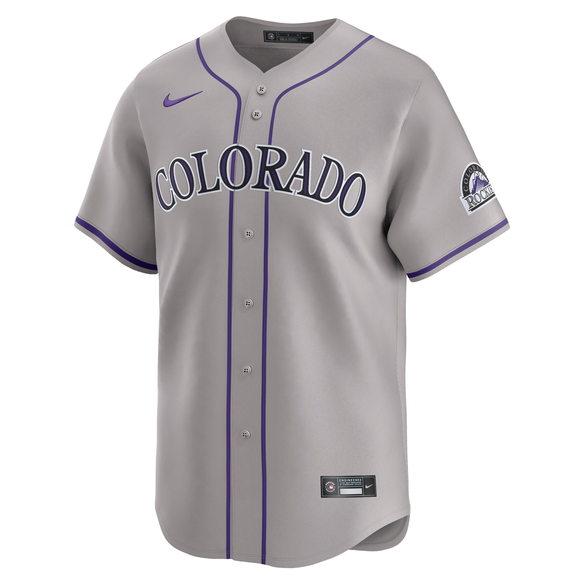 Alternative view of Colorado Rockies Road Limited Baseball JerseyÃƒâ€šÃ‚Â ÃƒÂ¢Ã¢â€šÂ¬Ã¢â‚¬Å“ Gray