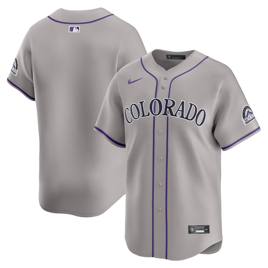 Colorado Rockies Road Limited Men Baseball Jersey - Gray