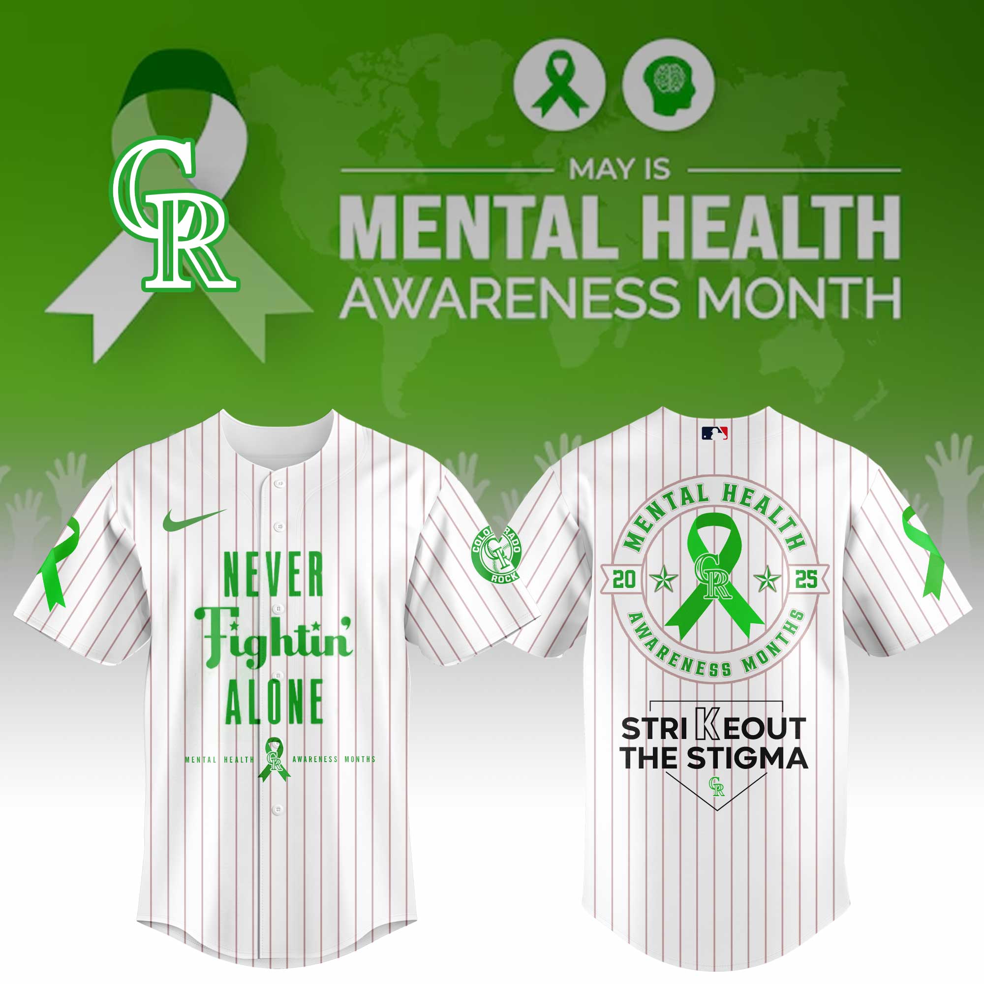 Colorado Rockies Special Mental Health Awareness Week Limited Edition Jersey
