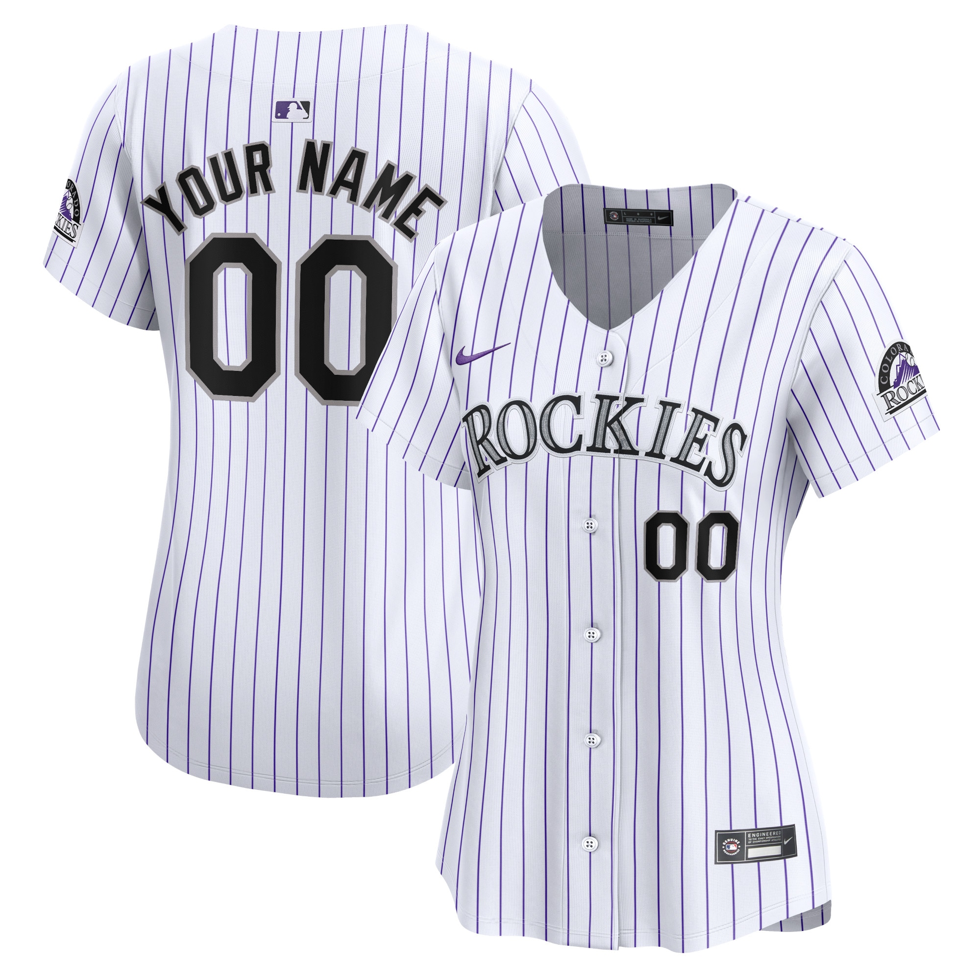Colorado Rockies Women's Home Limited Custom Baseball Jersey - White