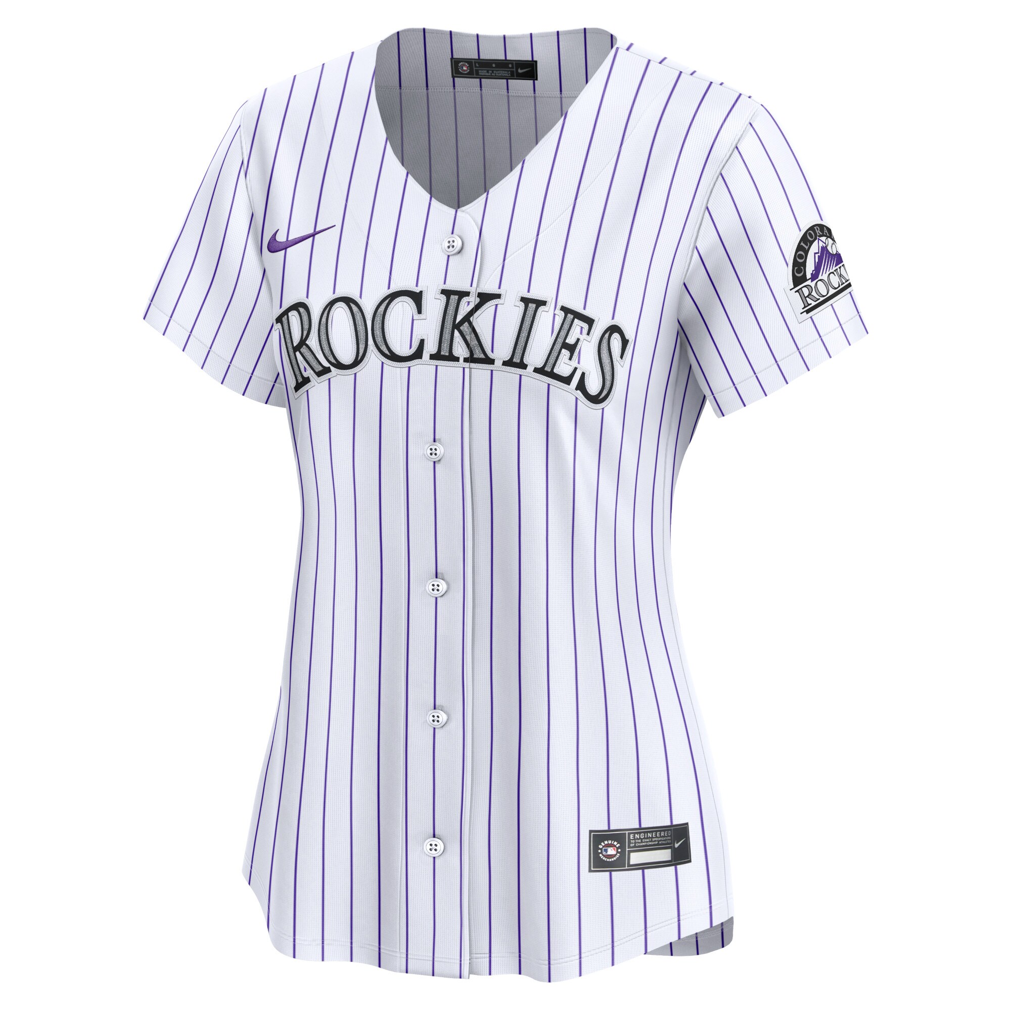 Alternative view of Colorado Rockies Women's Home Limited Baseball Jersey - White