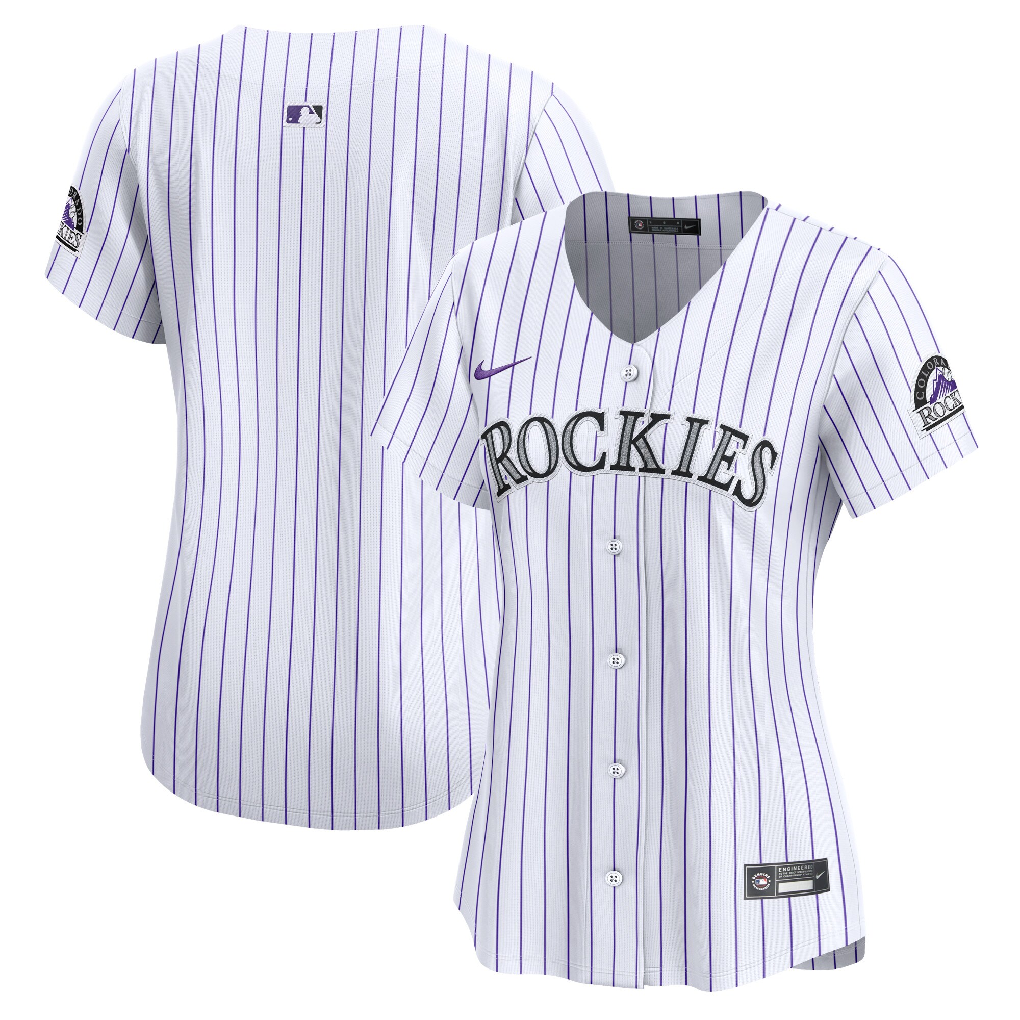 Colorado Rockies Women's Home Limited Baseball Jersey - White