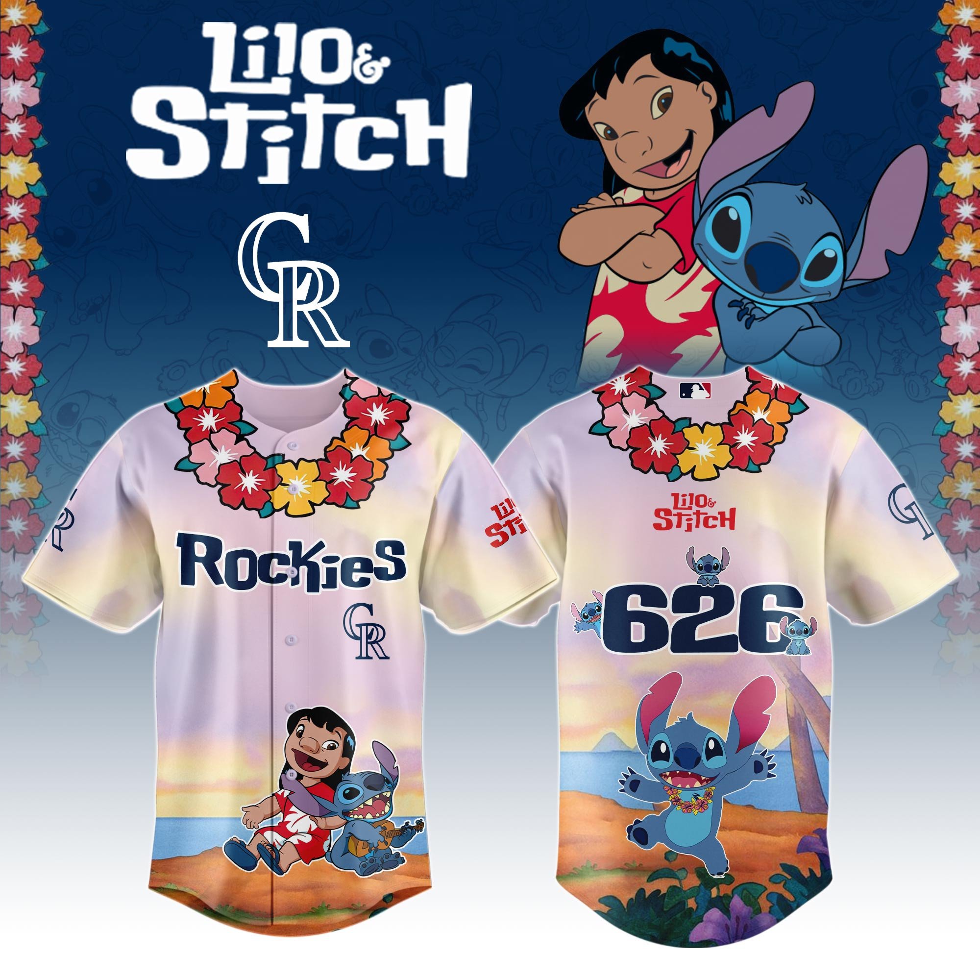Colorado Rockies X Lilo & Stitch Special Edition Jersey 2025