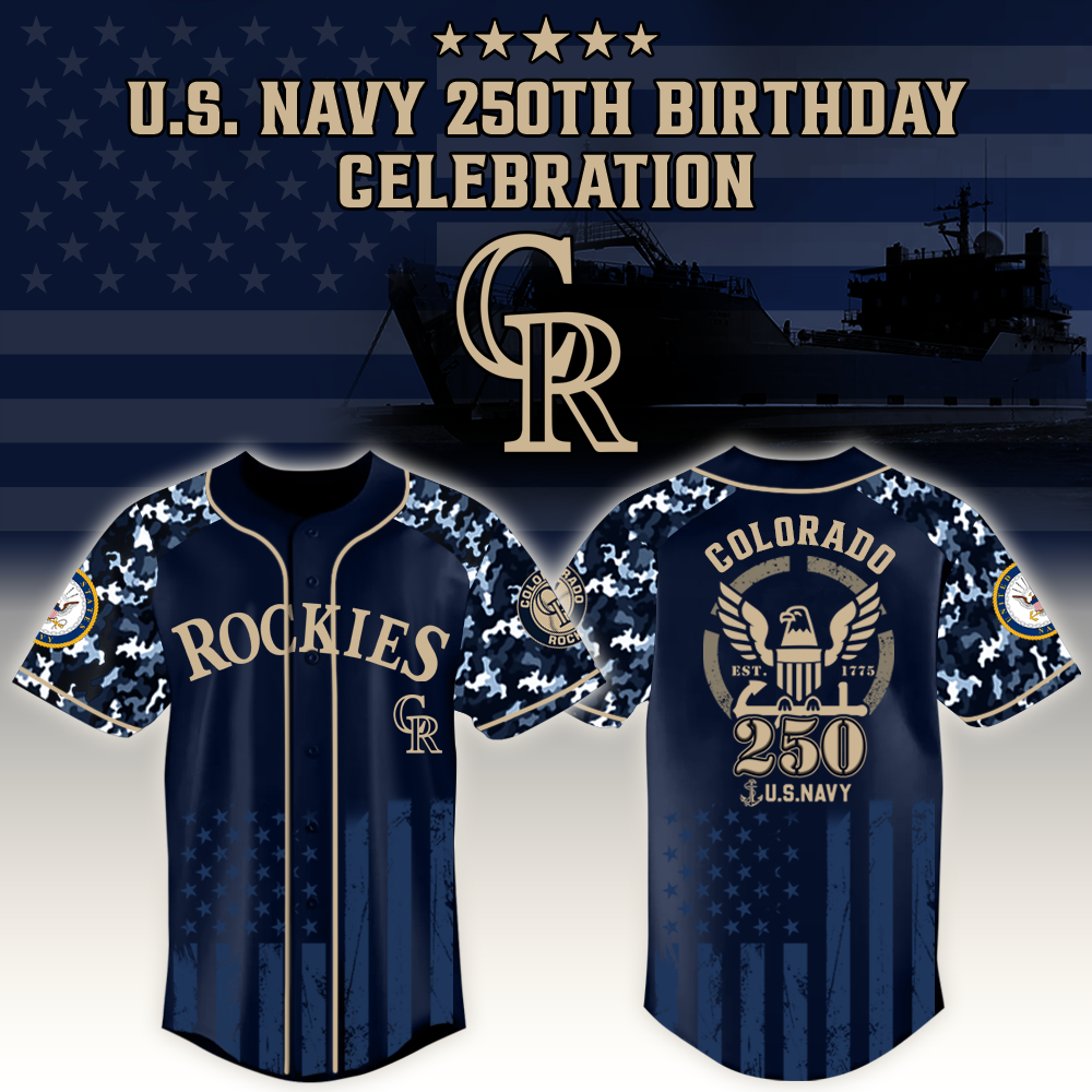 Colorado Rockies X Mlb Honoring 250 Years Of The U.s. Navy – Mlb Baseball Jersey