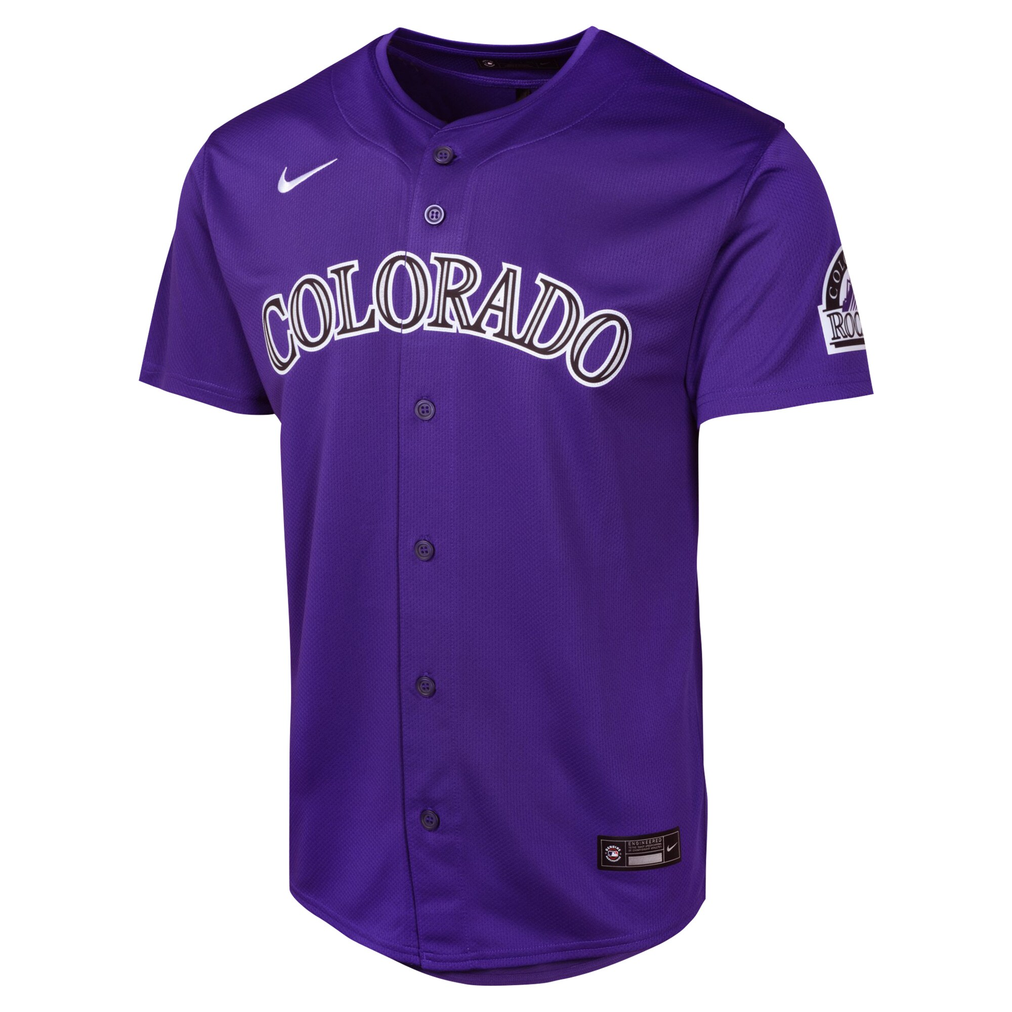 Alternative view of Colorado Rockies Youth Alternate Limited Baseball Jersey - Purple