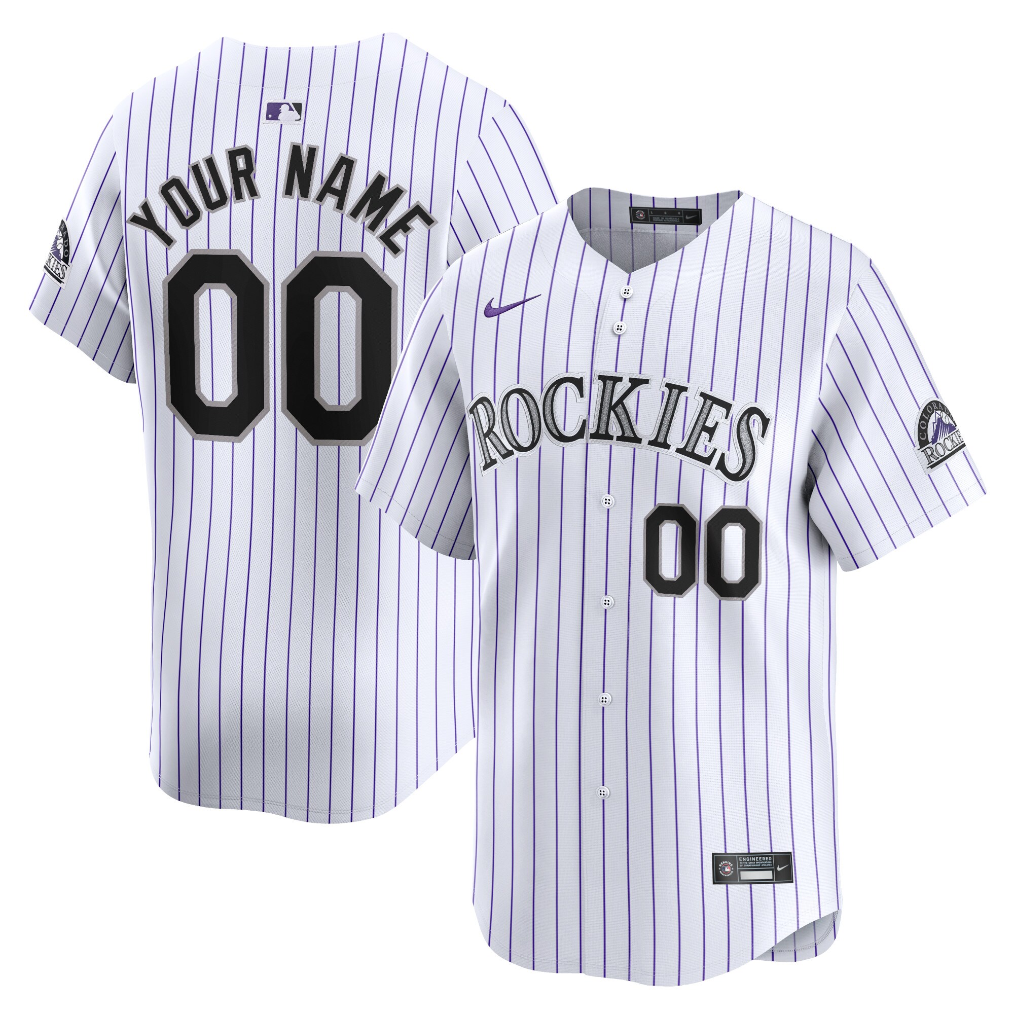 Colorado Rockies Youth Home Limited Custom Baseball Jersey - White