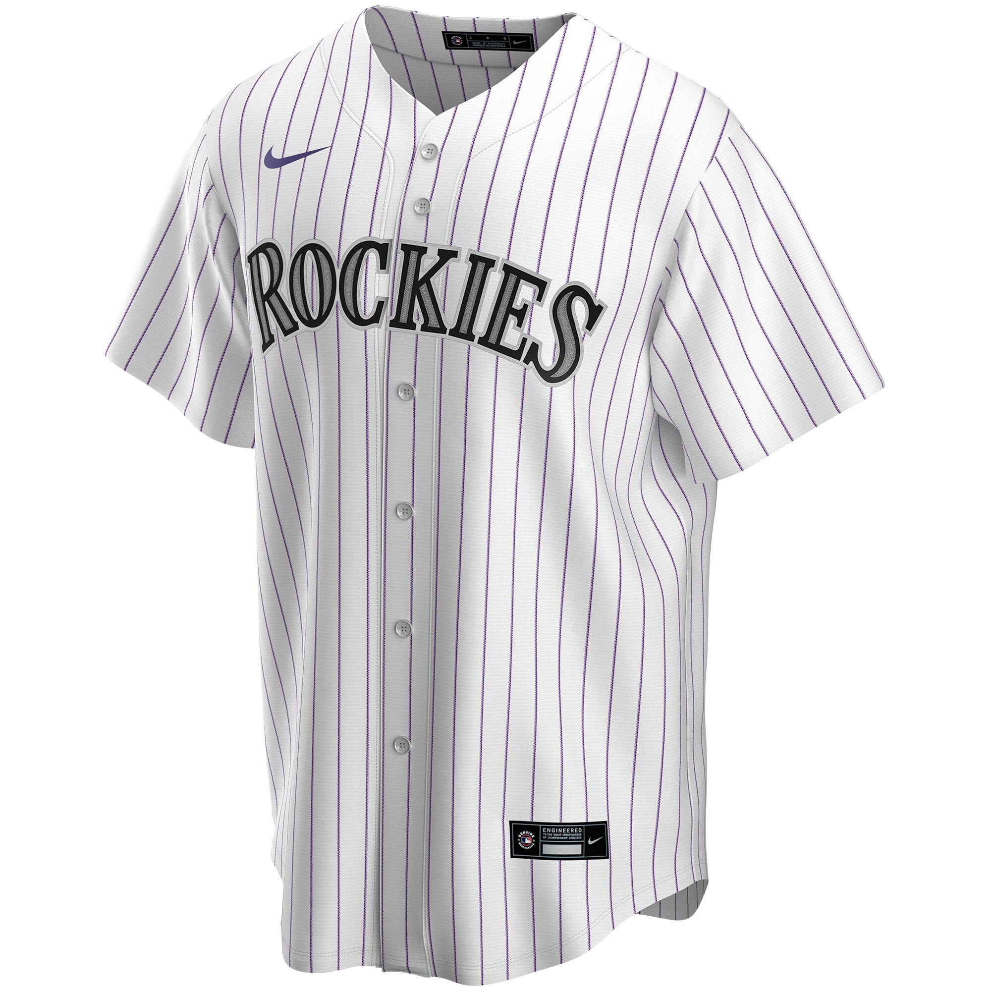 Alternative view of Colorado Rockies Youth Home Replica Custom Baseball Jersey - White