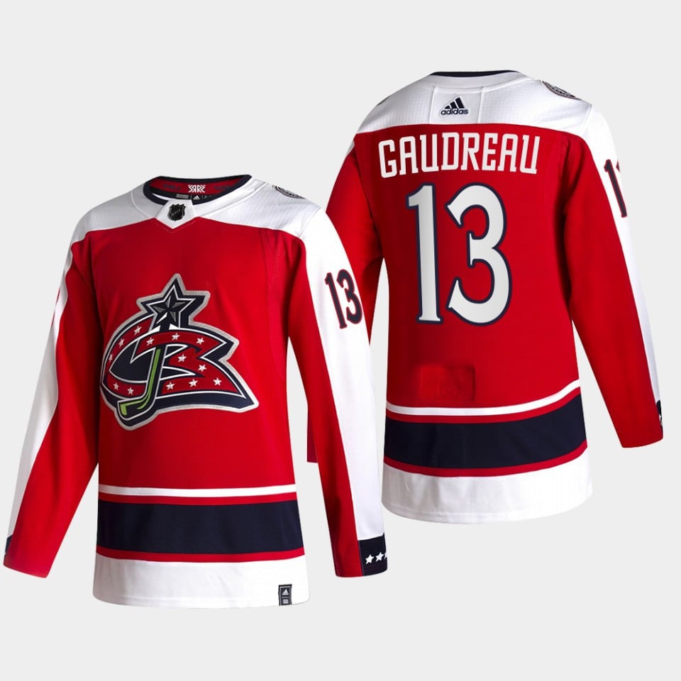 Columbus Blue Jackets Johnny Gaudreau 13 Reverse Retro Red 2022 Hockey Jersey - JS877 