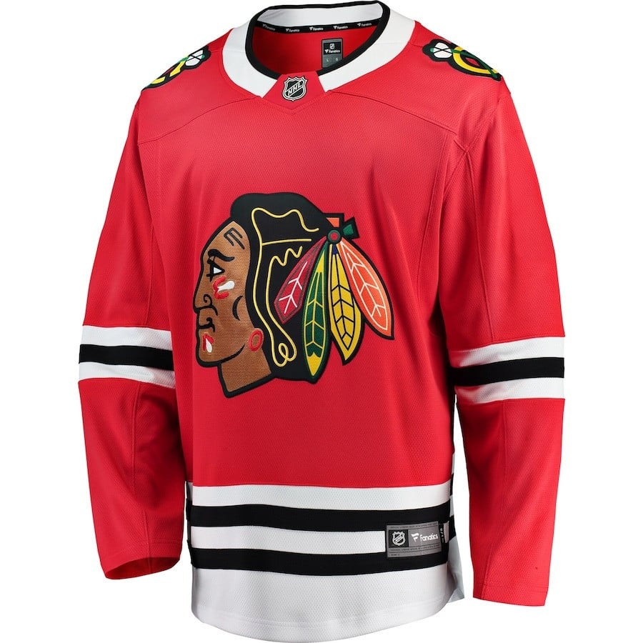 Alternative view of Connor Bedard #98 Chicago Blackhawks 2023 Draft Home Men Hockey Jersey - Red - JS887 