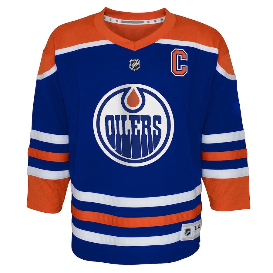 Alternative view of Connor McDavid 97 Edmonton Oilers Home Hockey Jersey - Youth - JS780 