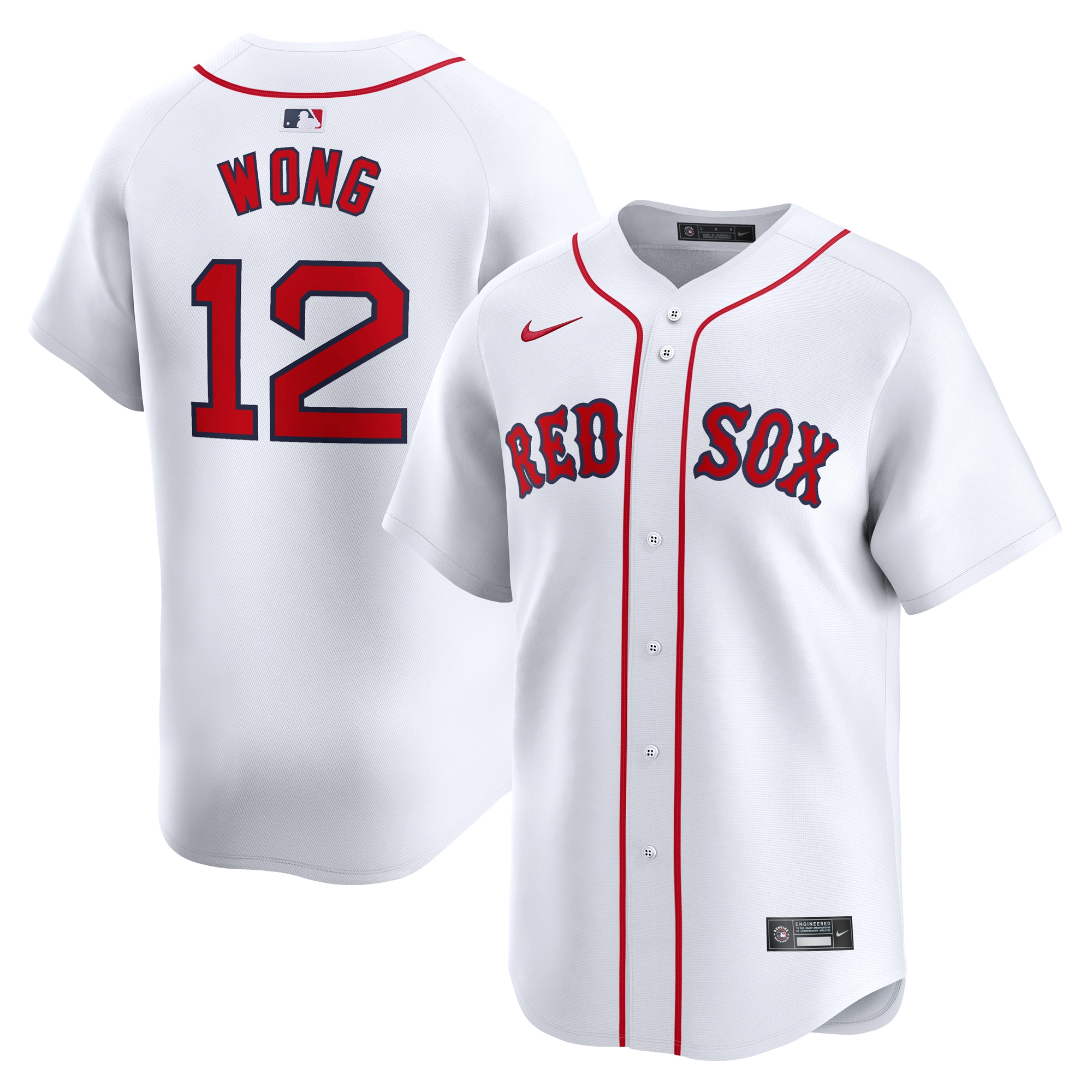Connor Wong Boston Red Sox Home Limited Player Baseball Jersey - White