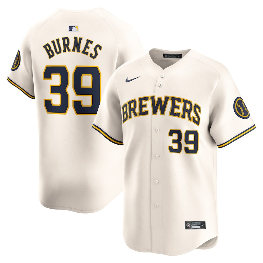 Corbin Burnes 39 Milwaukee Brewers Home Limited Player Men Jersey - Cream 
