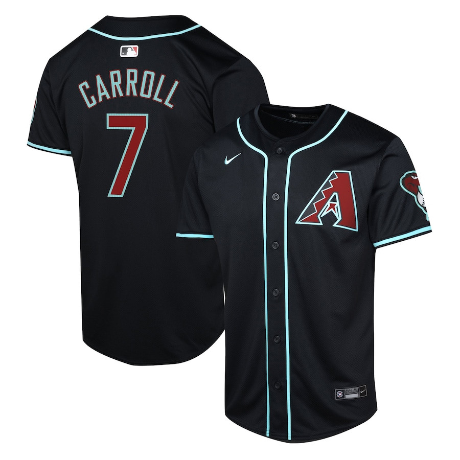 Corbin Carroll 7 Arizona Diamondbacks Alternate Limited YOUTH Jersey - Black
