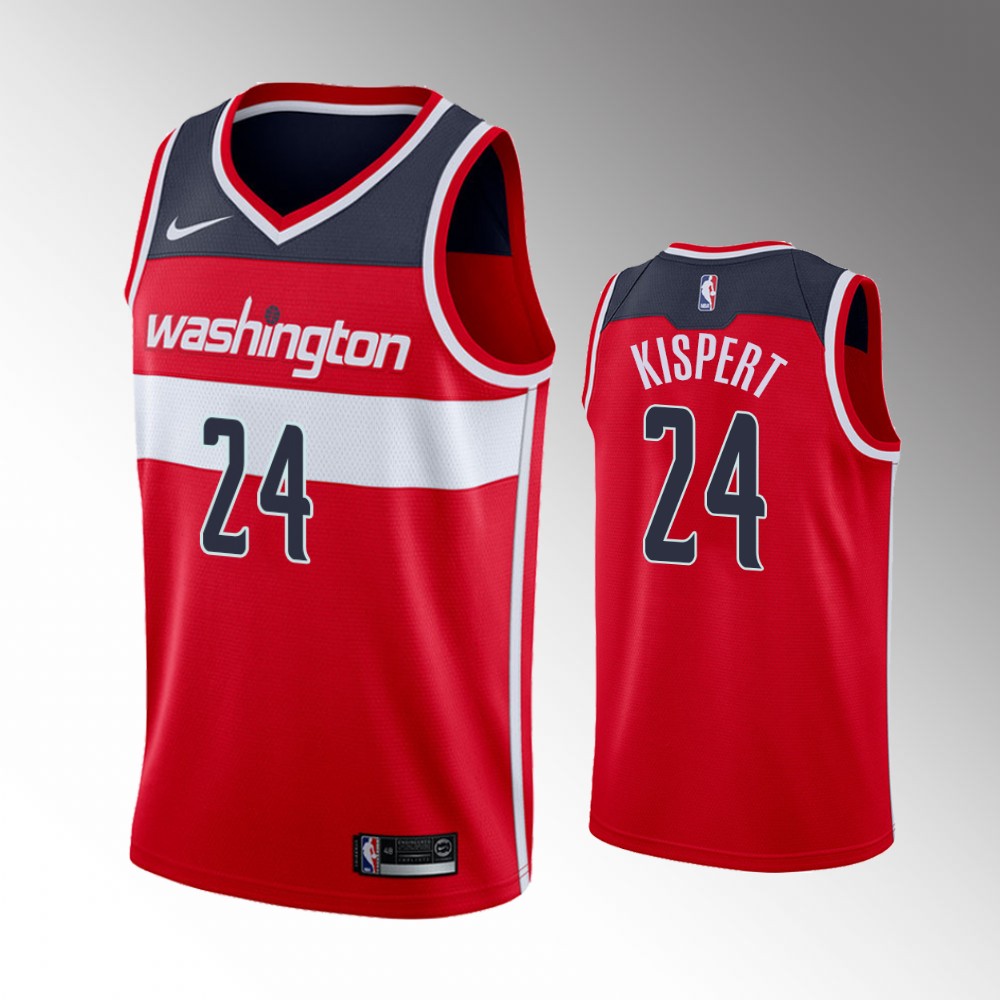 Corey Kispert Washington Wizards 2021 Icon Edition Red 2021 Nba Draft Basketball Jersey