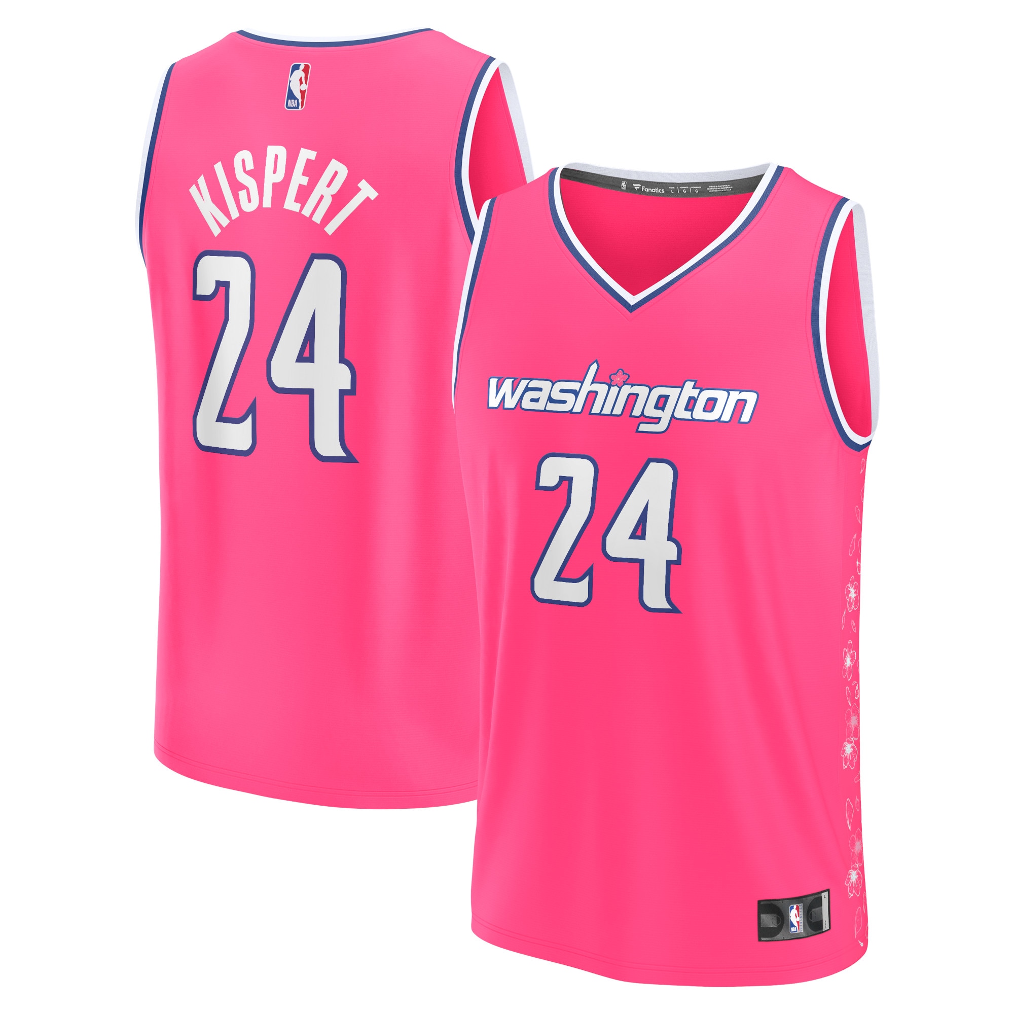 Corey Kispert Washington Wizards Fanatics Branded 2022/23 Fastbreak Basketball Jersey - City Edition - Pink