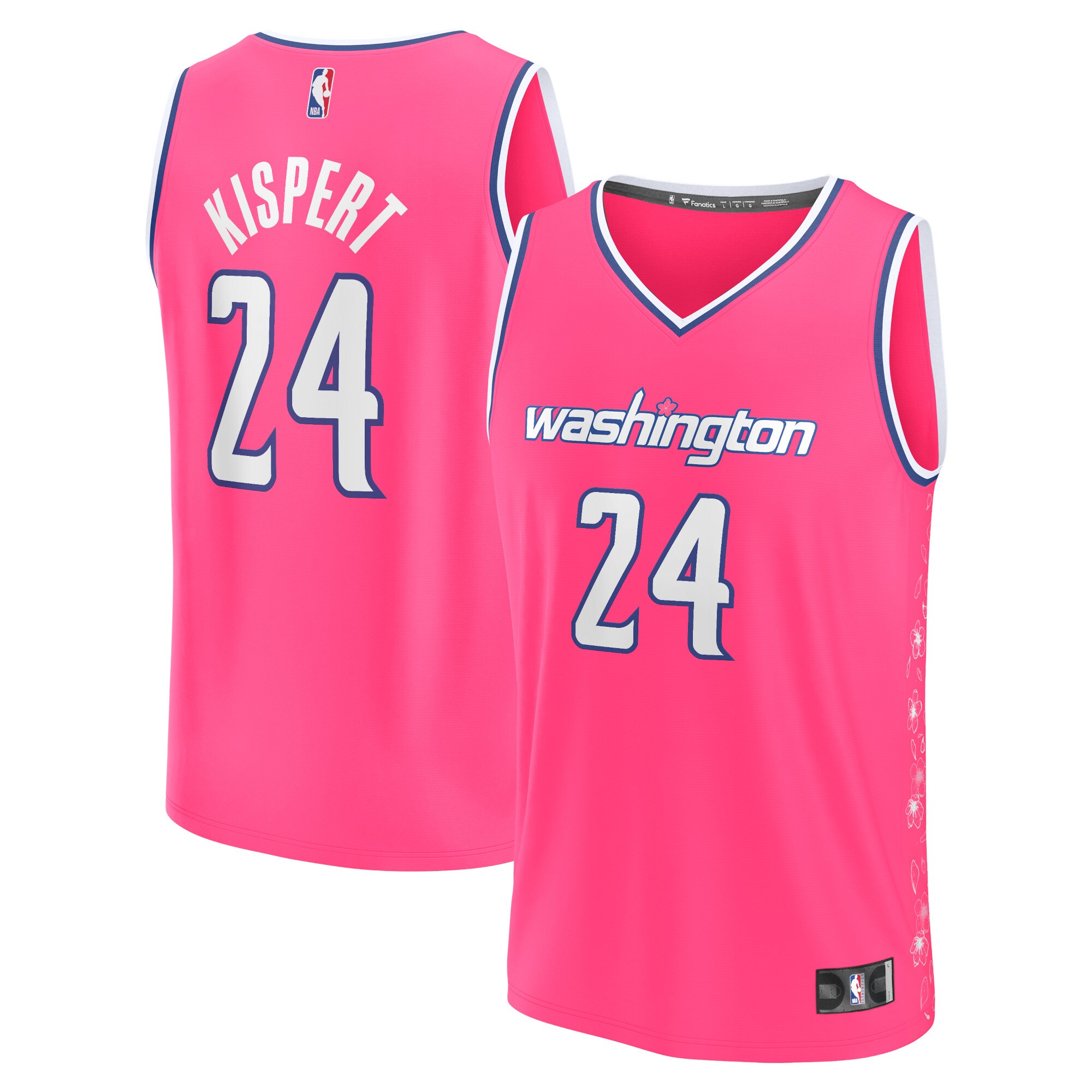 Corey Kispert Washington Wizards Fanatics Fastbreak Basketball Jersey - City Edition - Pink