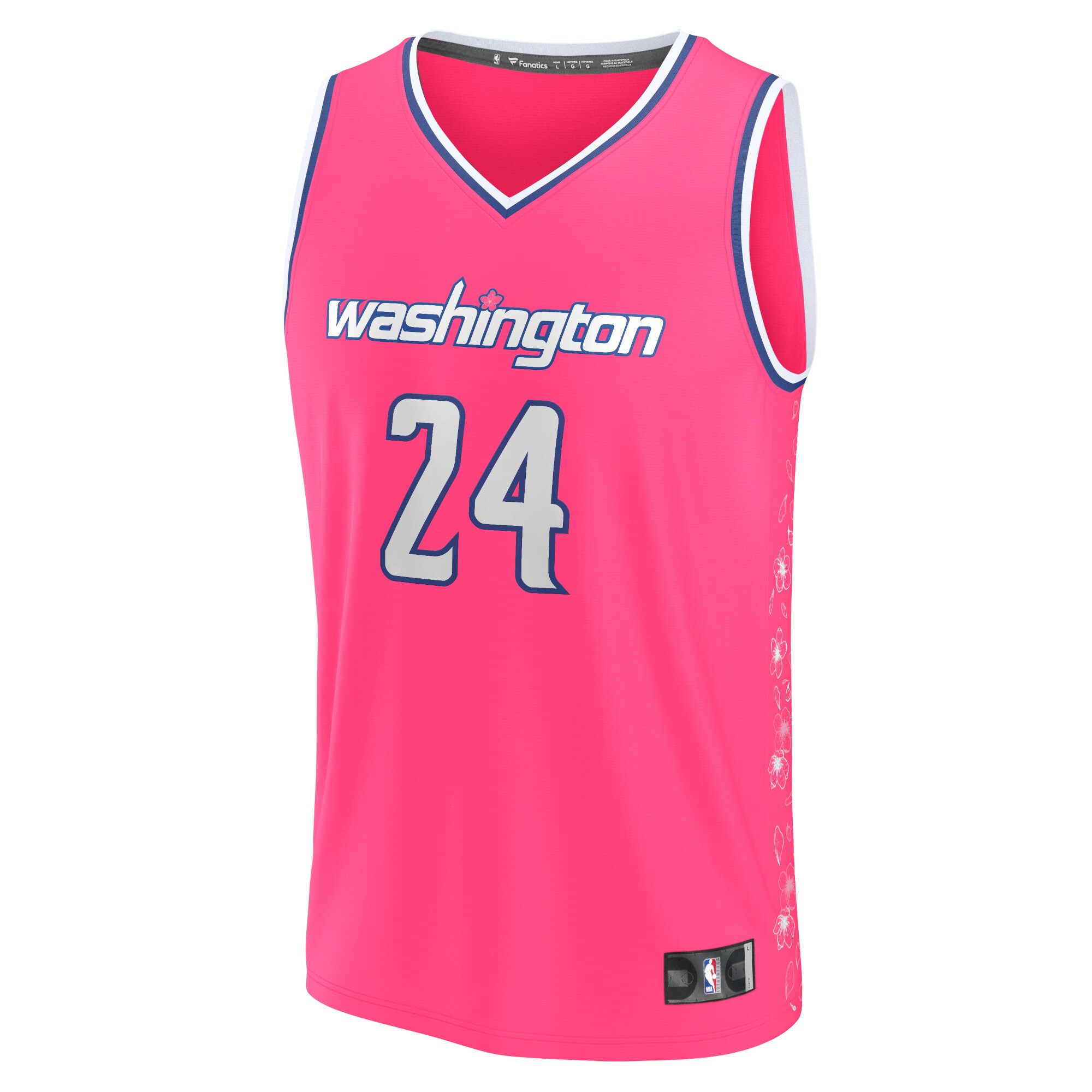 Alternative view of Corey Kispert Washington Wizards Fanatics Fastbreak Basketball Jersey - City Edition - Pink