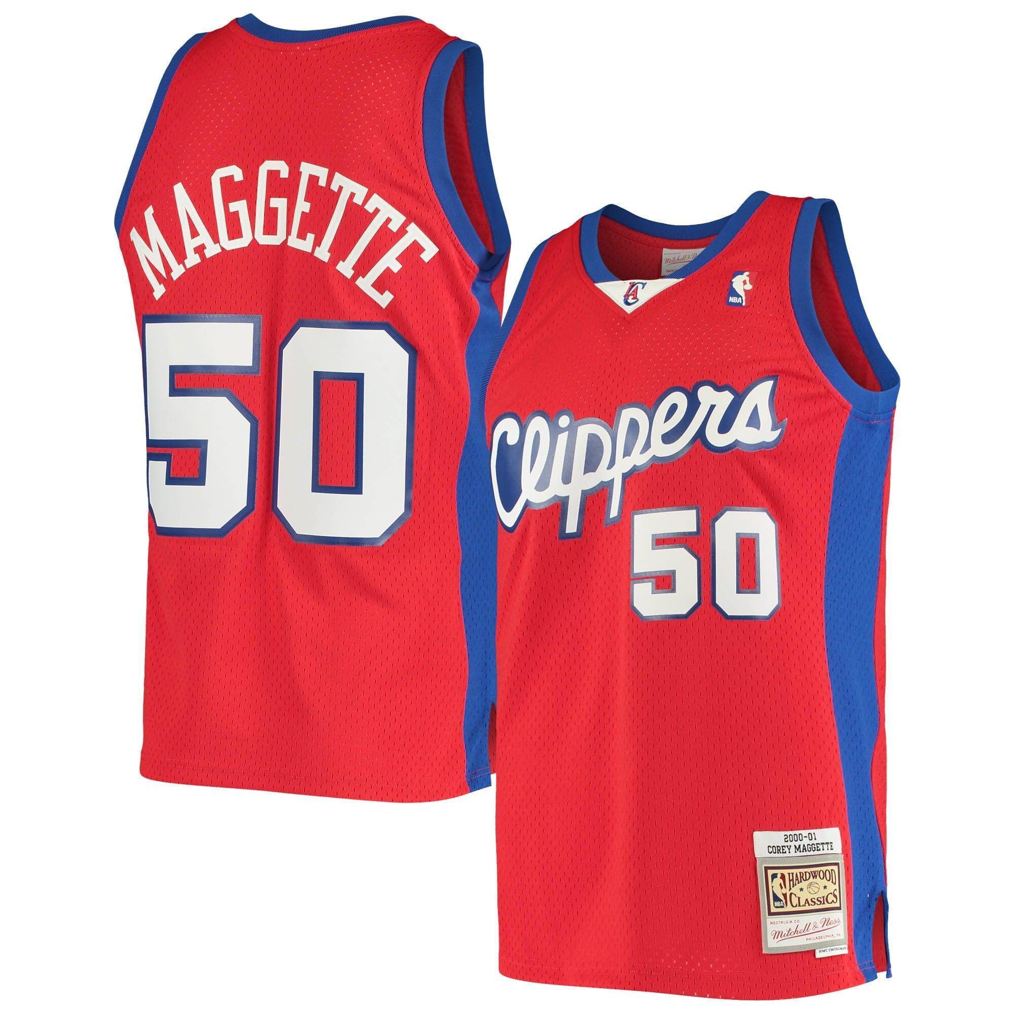 Corey Maggette La Clippers Mitchell & Ness 2004/05 Hardwood Classics Swingman Basketball Jersey - Red - JS444 