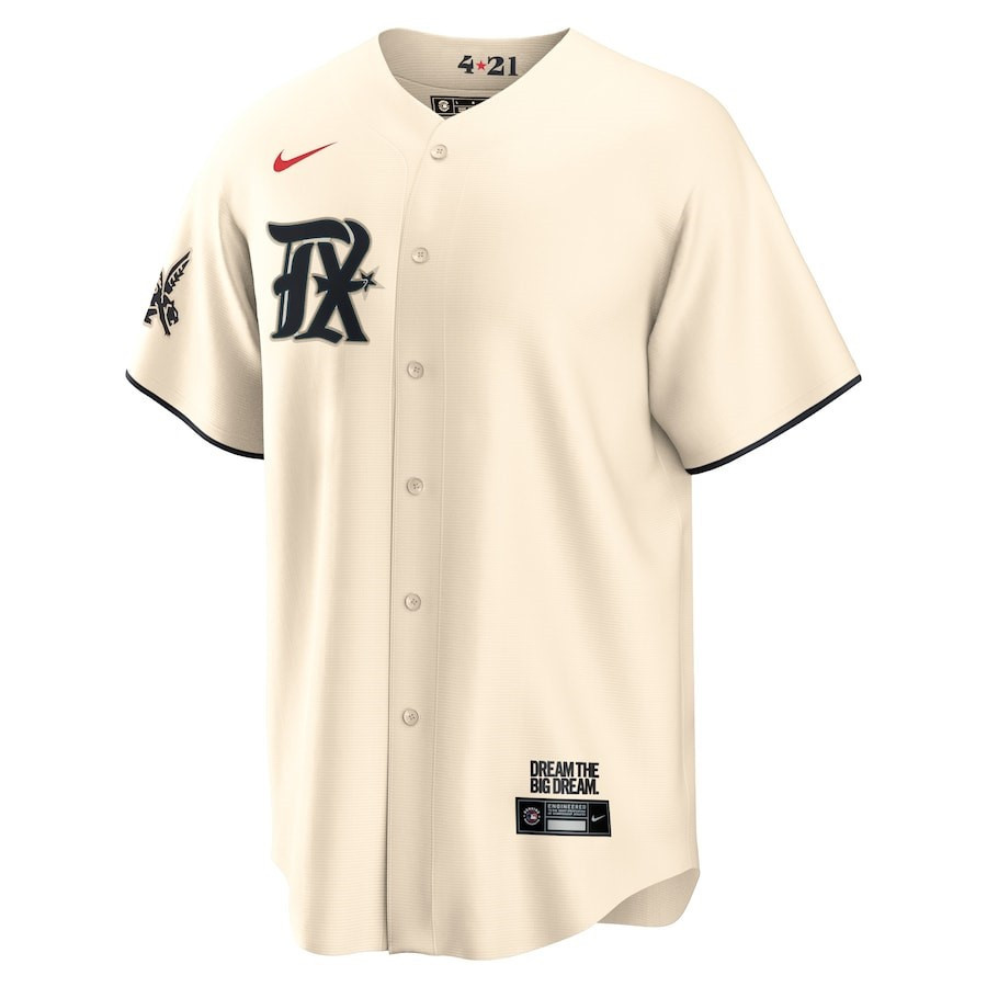 Alternative view of Corey Seager 5 Texas Rangers 2023 City Connect Player Jersey - Cream - JS142 
