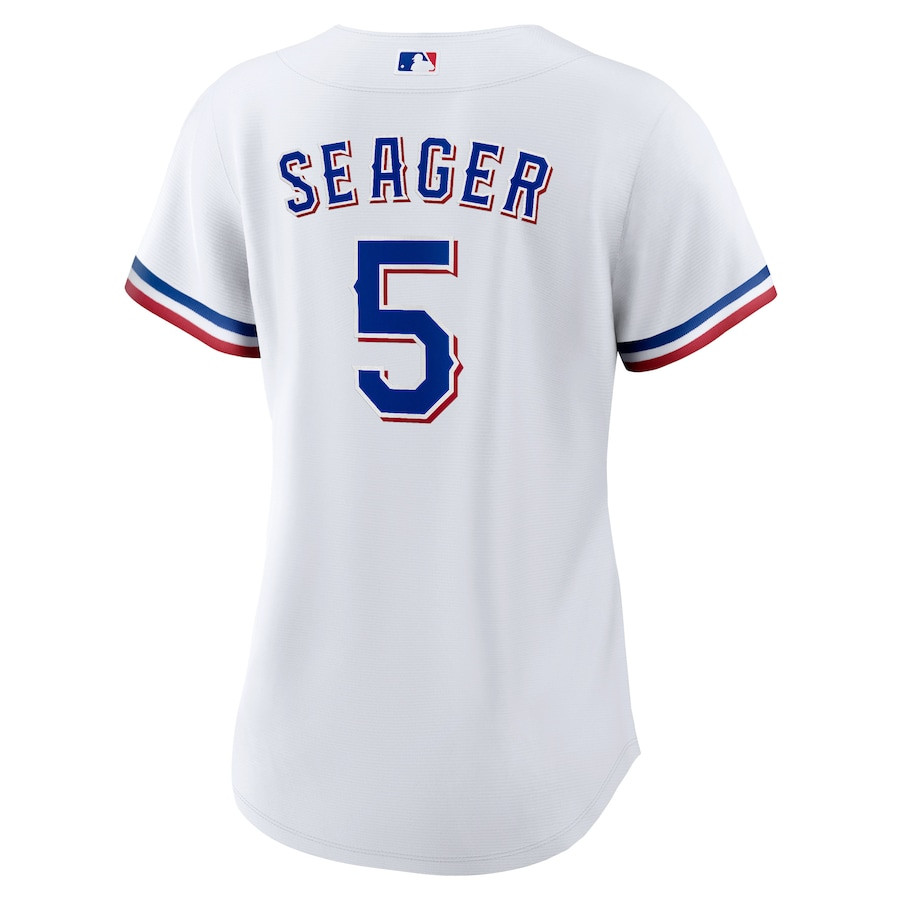 Alternative view of Corey Seager 5 Texas Rangers 2023 World Series Women Jersey - White - JS523 