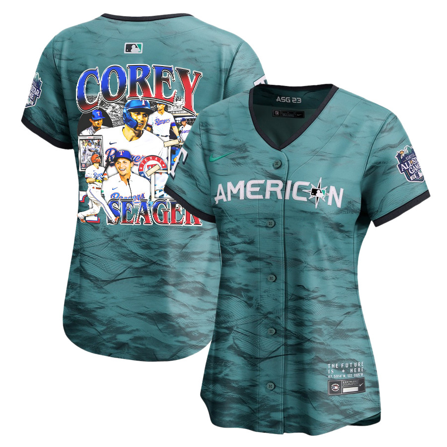 Corey Seager 5 Texas Rangers Journey 2023 All-Star Game Limited Player Women Jersey - Teal - JS303 