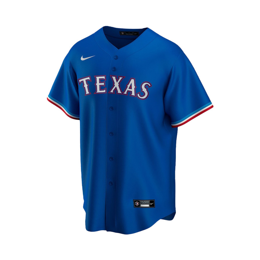 Alternative view of Corey Seager 5 Texas Rangers Signed Posture 2023 Alternate Player YOUTH Baseball Jersey - Royal - JS727 