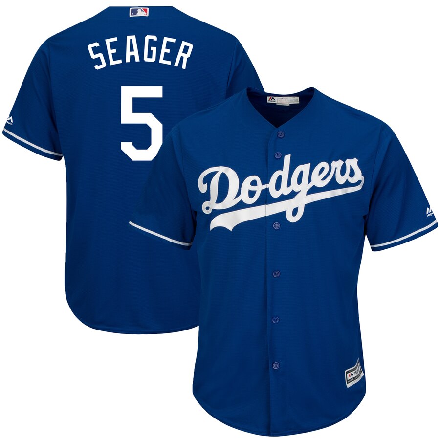 Corey Seager Los Angeles Dodgers Majestic Big And Tall Alternate Cool Base Replica Player Baseball Jersey - Royal