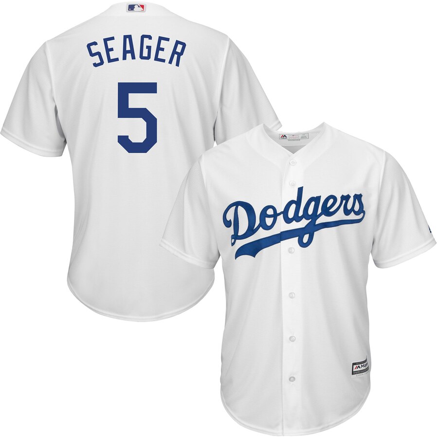 Corey Seager Los Angeles Dodgers Majestic Official Cool Base Player Baseball Jersey – White