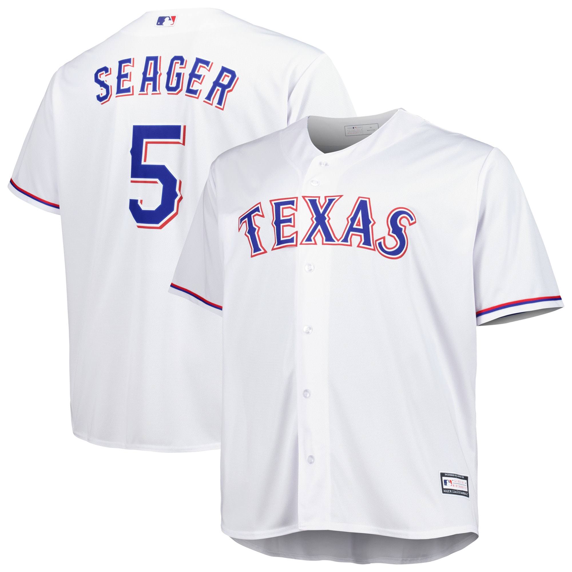 Corey Seager Texas Rangers Big & Tall Replica Player Baseball Jersey - White