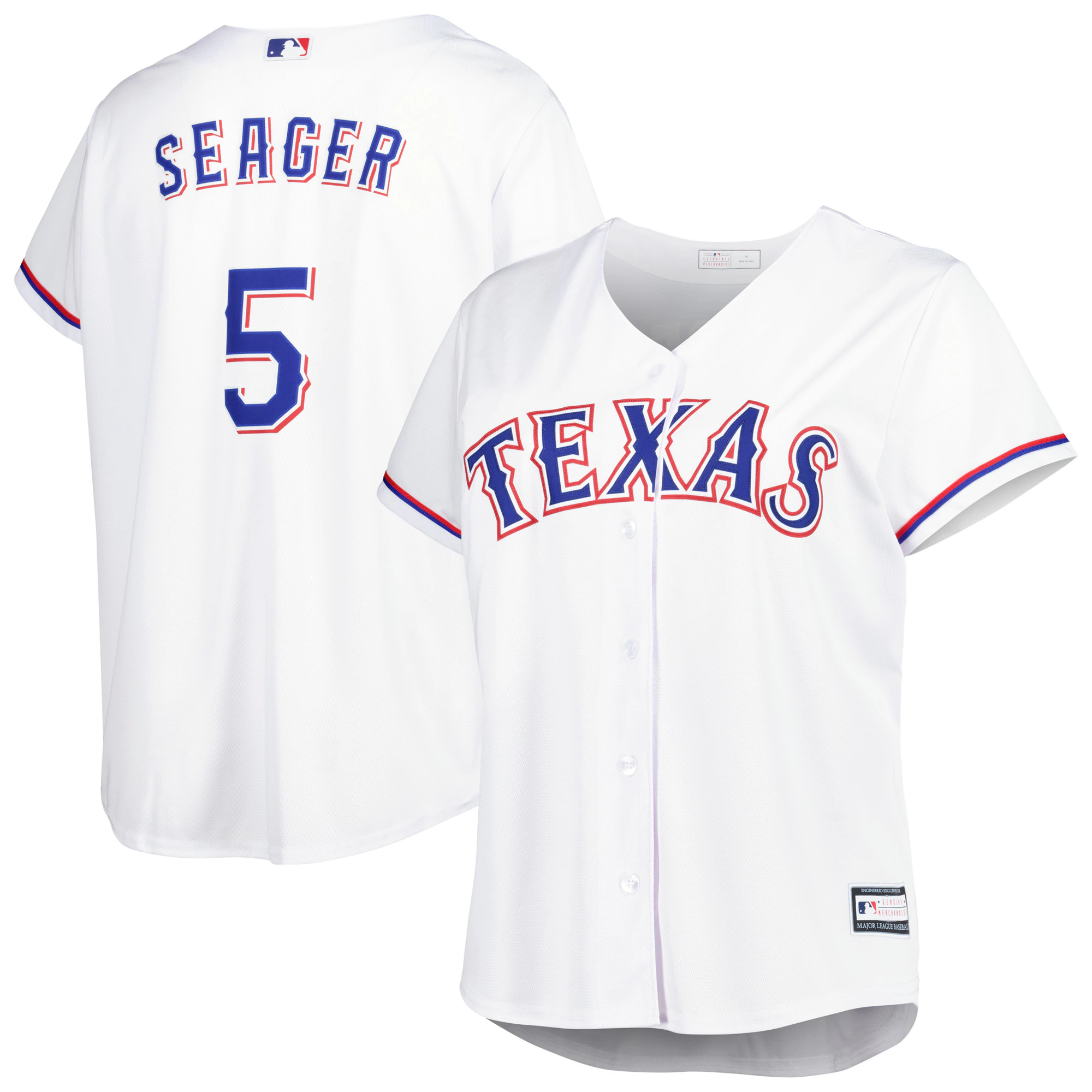 Corey Seager Texas Rangers Women's Plus Size Replica Player Baseball Jersey - White
