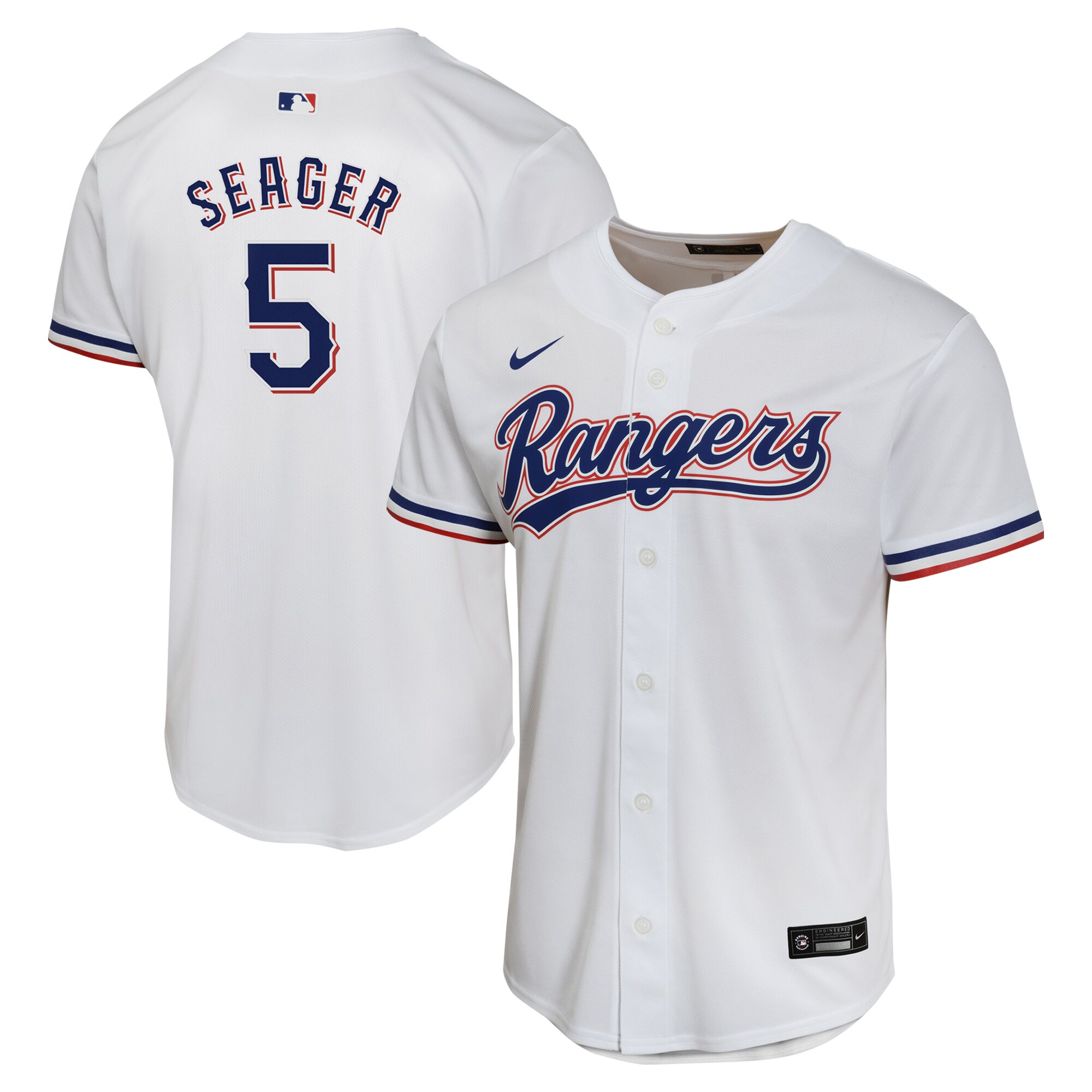 Corey Seager Texas Rangers Youth Home Game Player Baseball Jersey - White