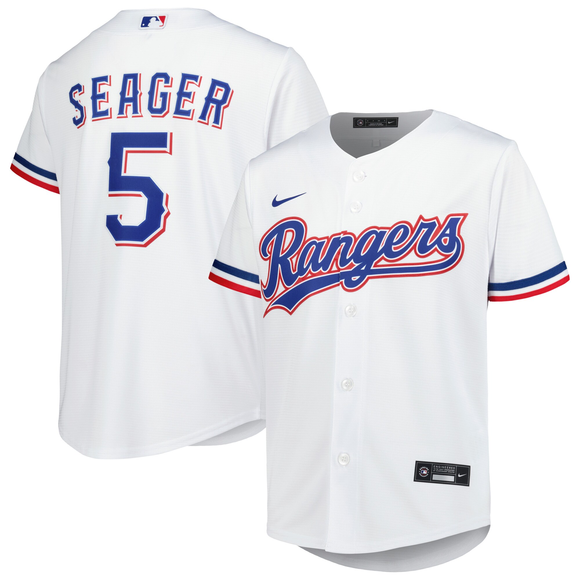 Corey Seager Texas Rangers Youth Home Replica Player Baseball Jersey - White