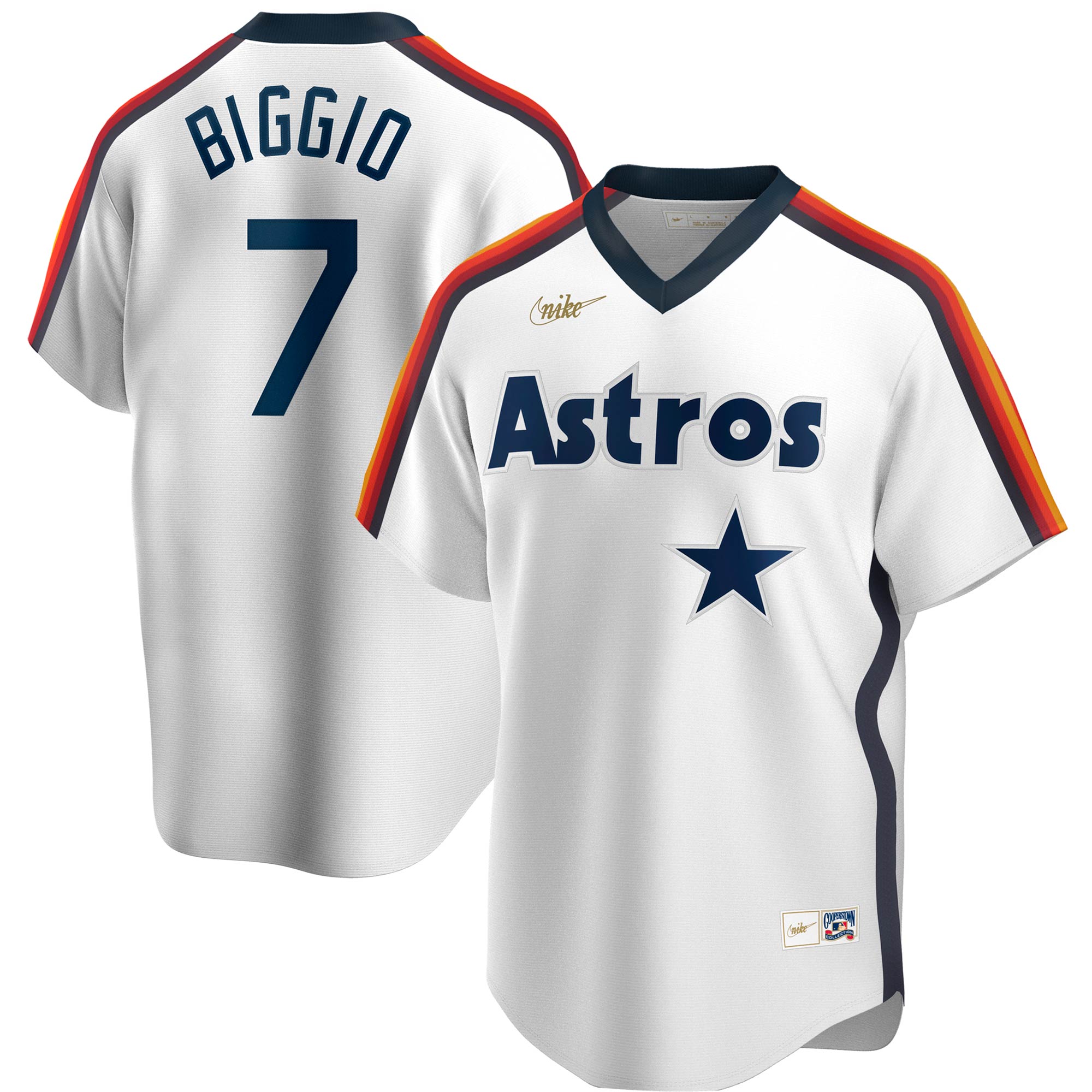 Craig Biggio Houston Astros Home Cooperstown Collection Logo Player Baseball Jersey – White