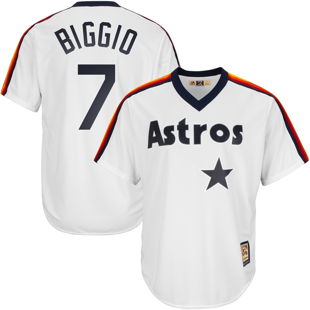 Craig Biggio Houston Astros Majestic Home Big & Tall Cooperstown Cool Base Player Baseball Jersey - White