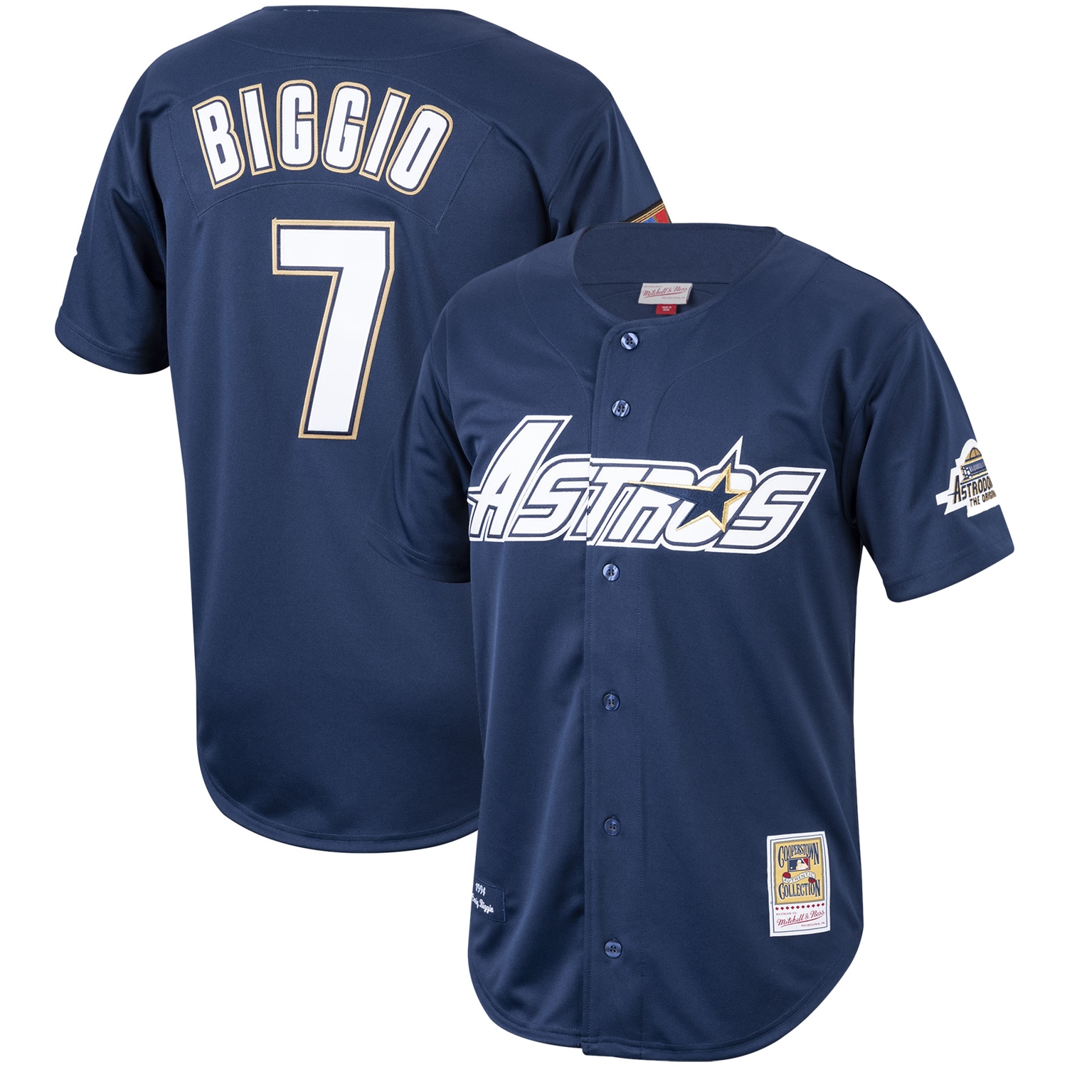 Craig Biggio Houston Astros Mitchell & Ness Cooperstown Collection 1994 Authentic Baseball Jersey - Navy
